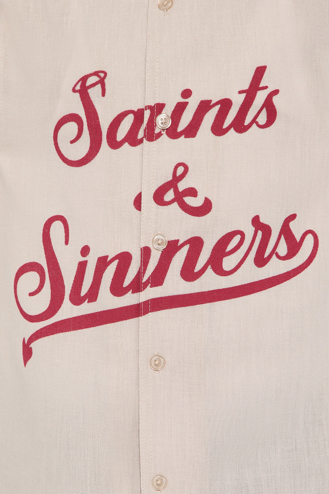 Mini Saints And Sinners Full Button Shirt - Tan - Image 5
