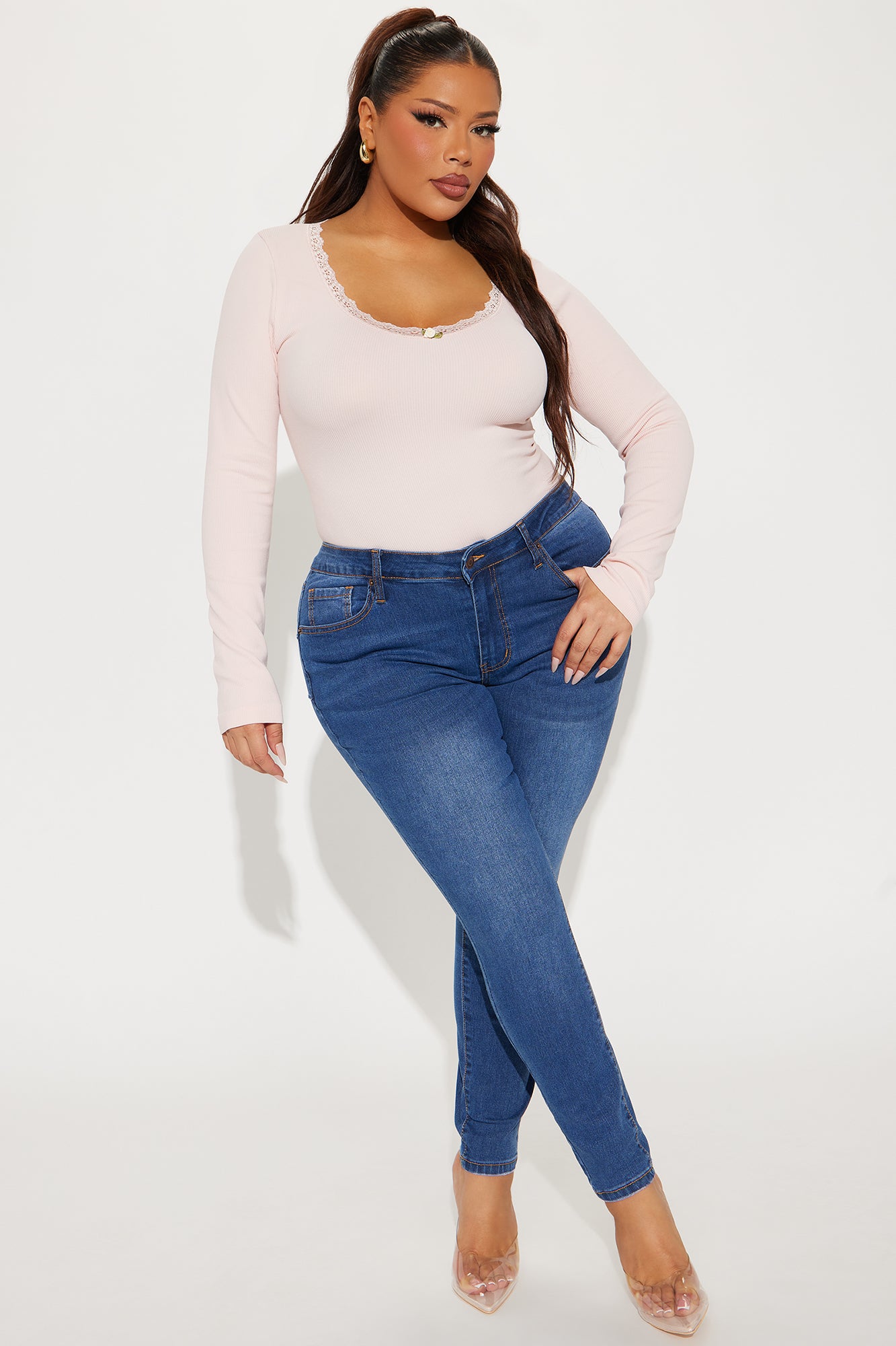 Yes To Heaven Skinny Jeans - Dark Wash - Image 4
