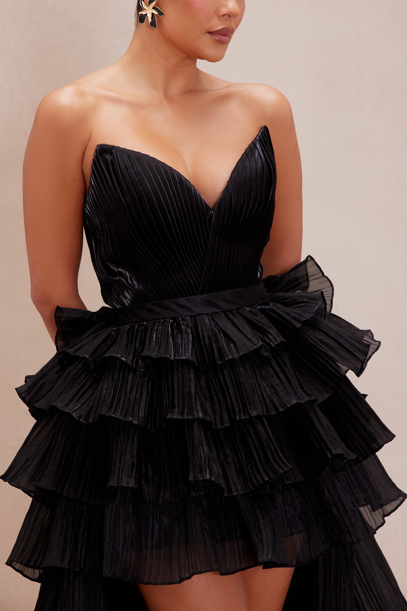 Evelynn High Low Gown - Black - Image 3
