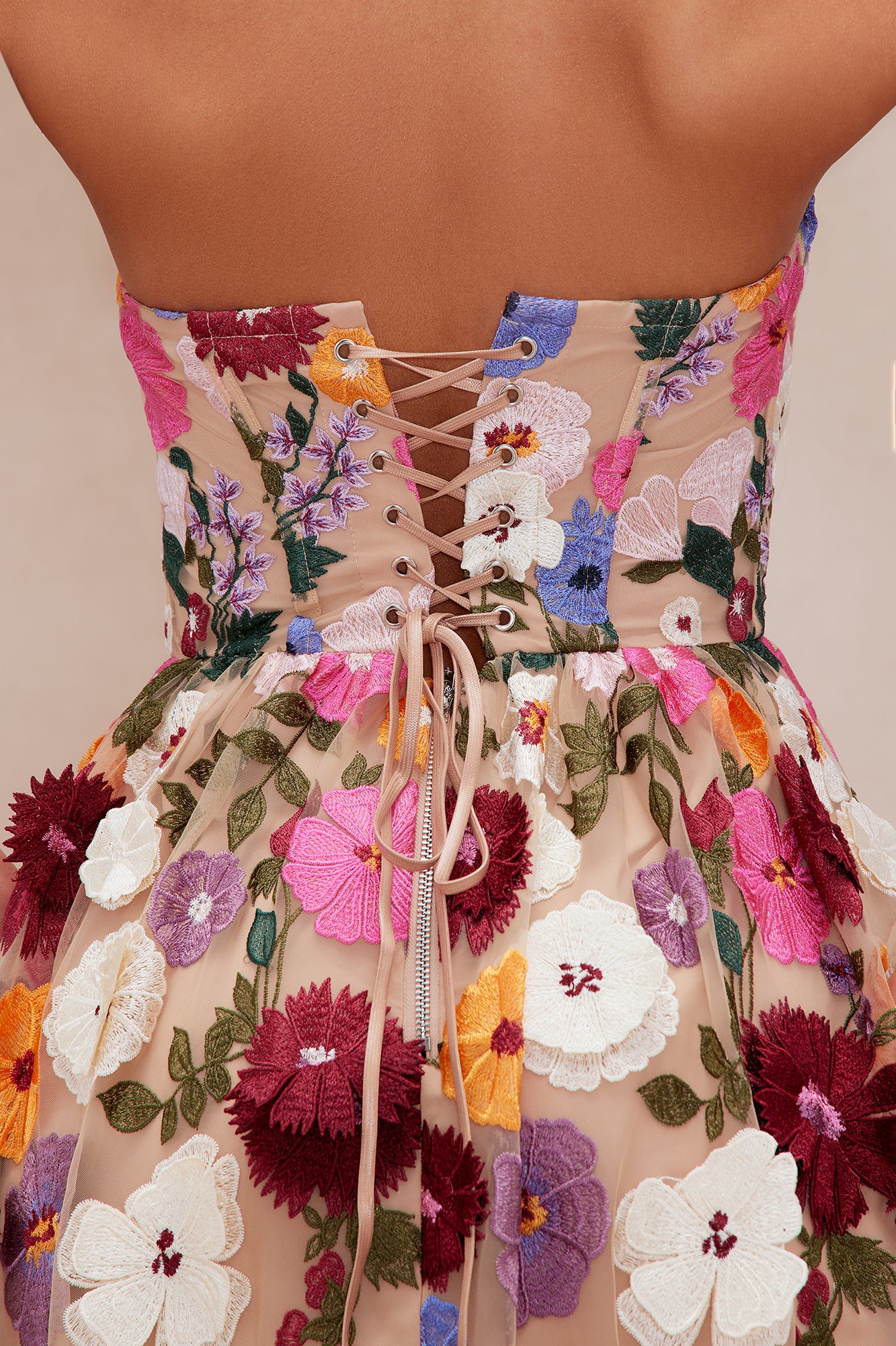 Adeline Embroidered Midi Dress - Multi Color - Image 4