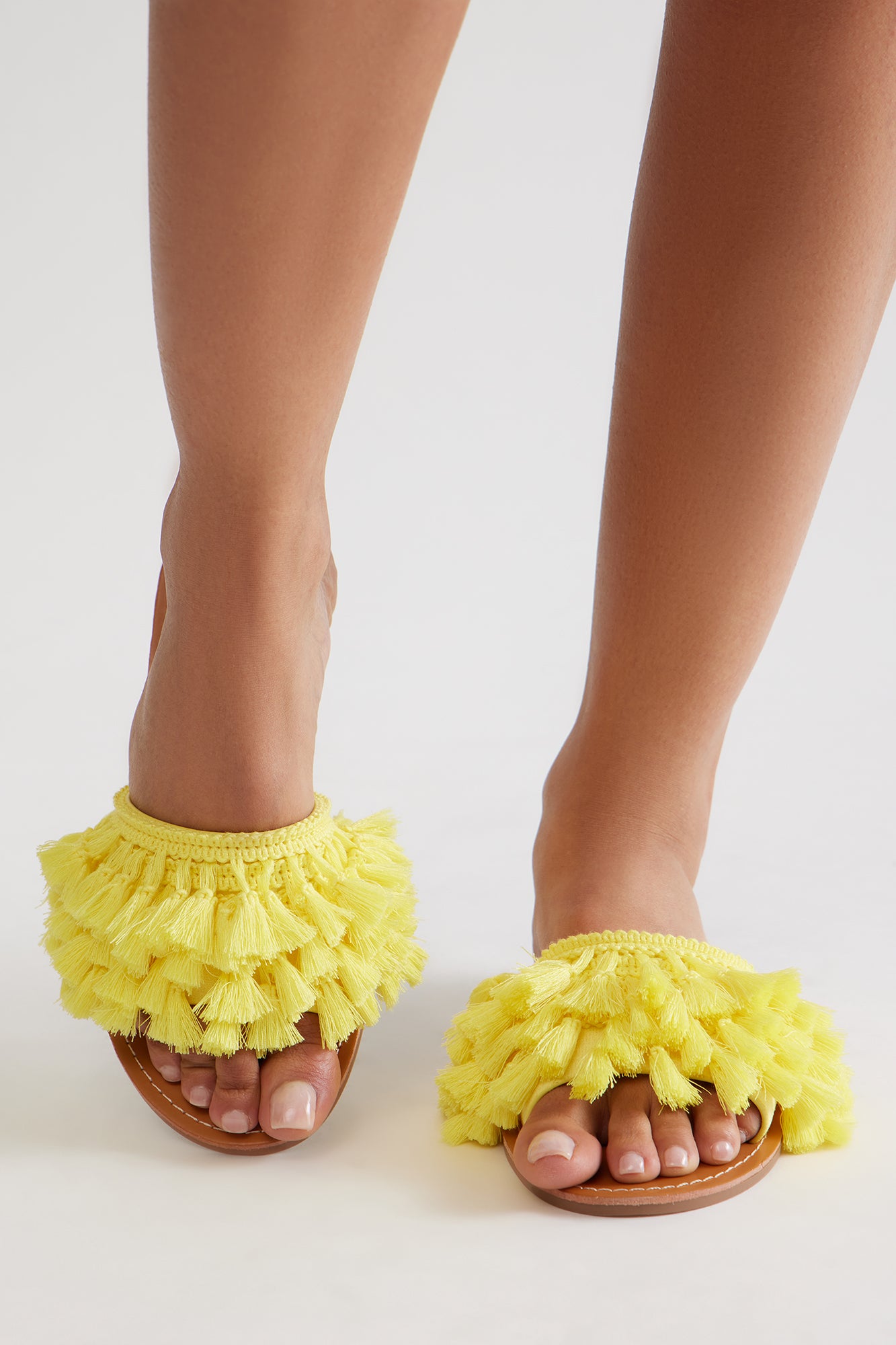 Cute And Casual Flat Sandals - Yellow - Image 3