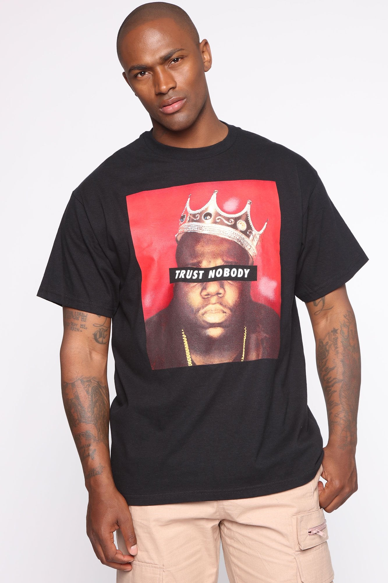 Trust Nobody Short Sleeve Tee - Black/combo - Image 4
