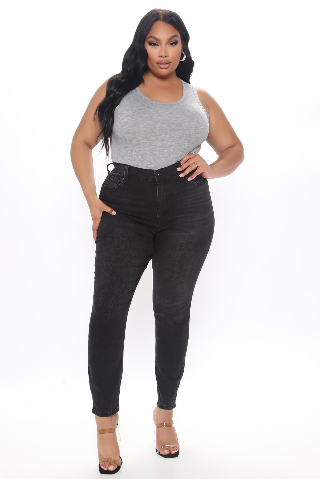Alana Sleeveless Bodysuit - Heather Grey - Image 6