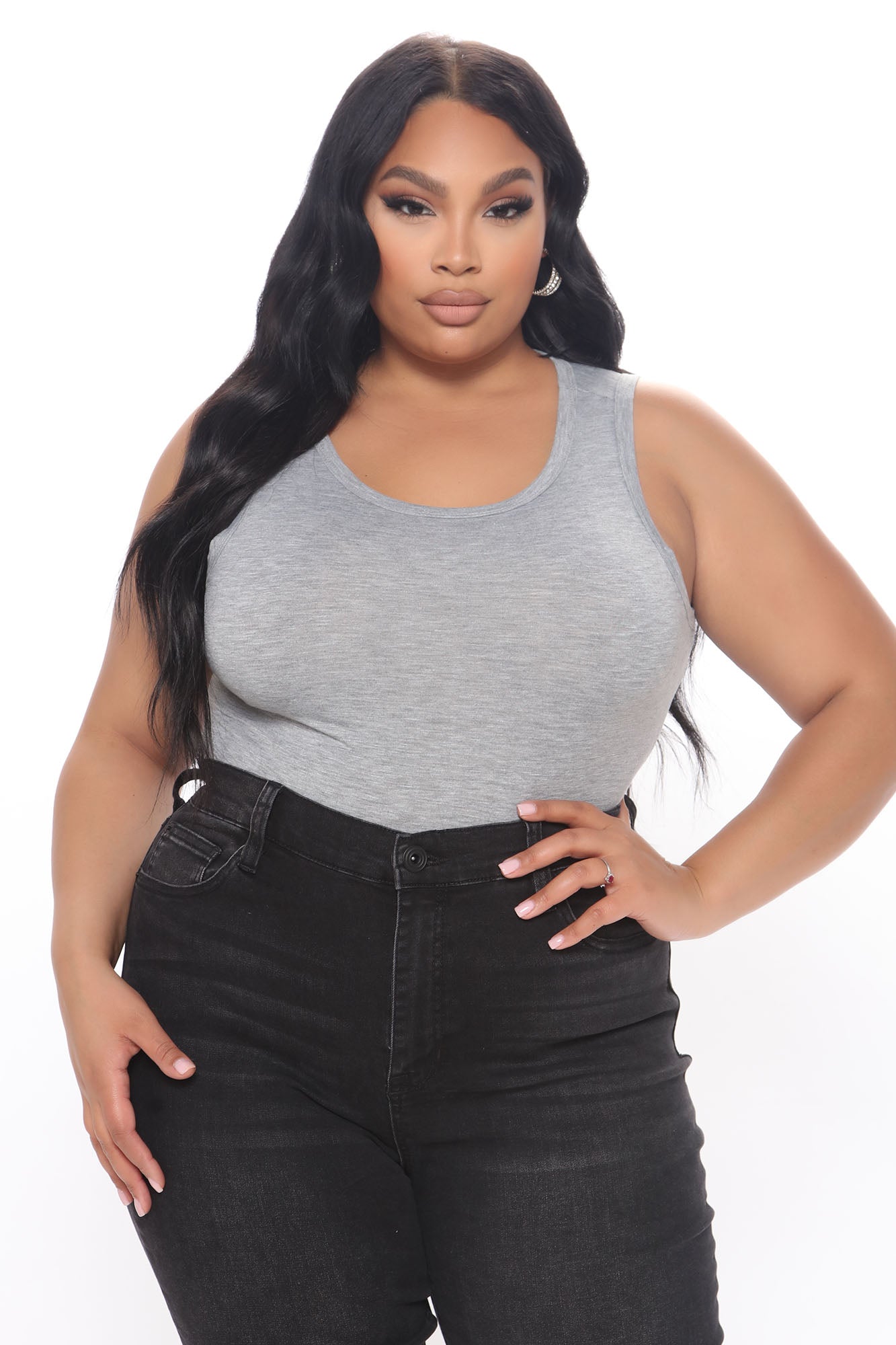 Alana Sleeveless Bodysuit - Heather Grey - Image 7