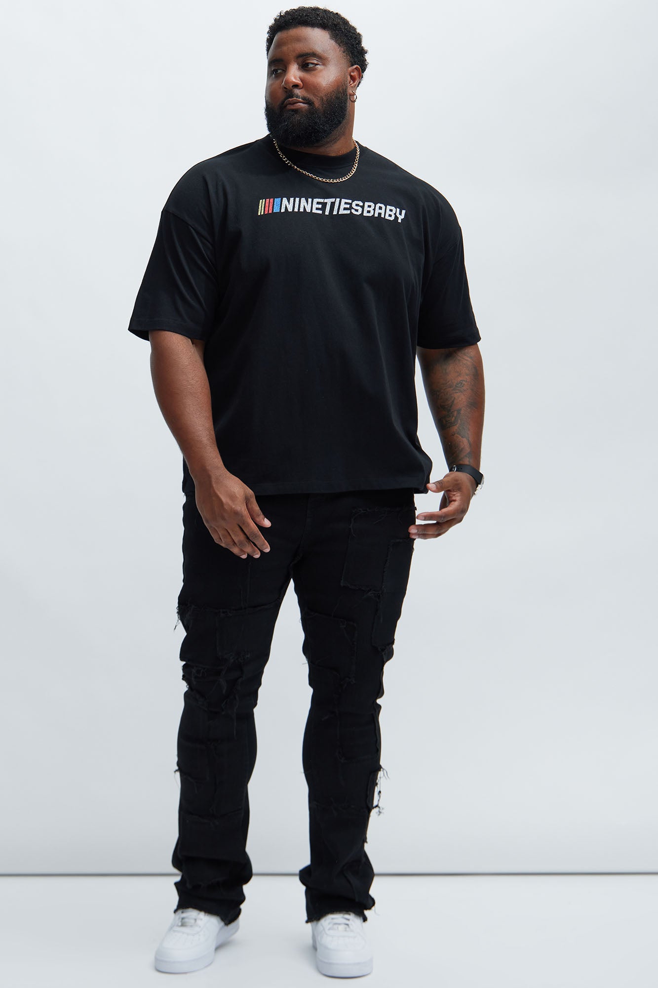 90's Till Infinity Oversized Short Sleeve Tee - Black - Image 7