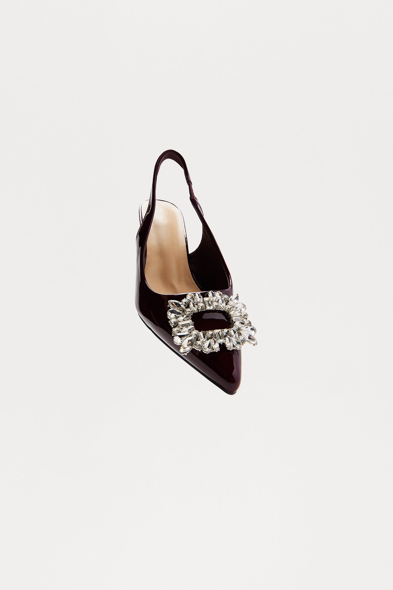Hensey Jewel Slingback Pumps - Wine - Image 5