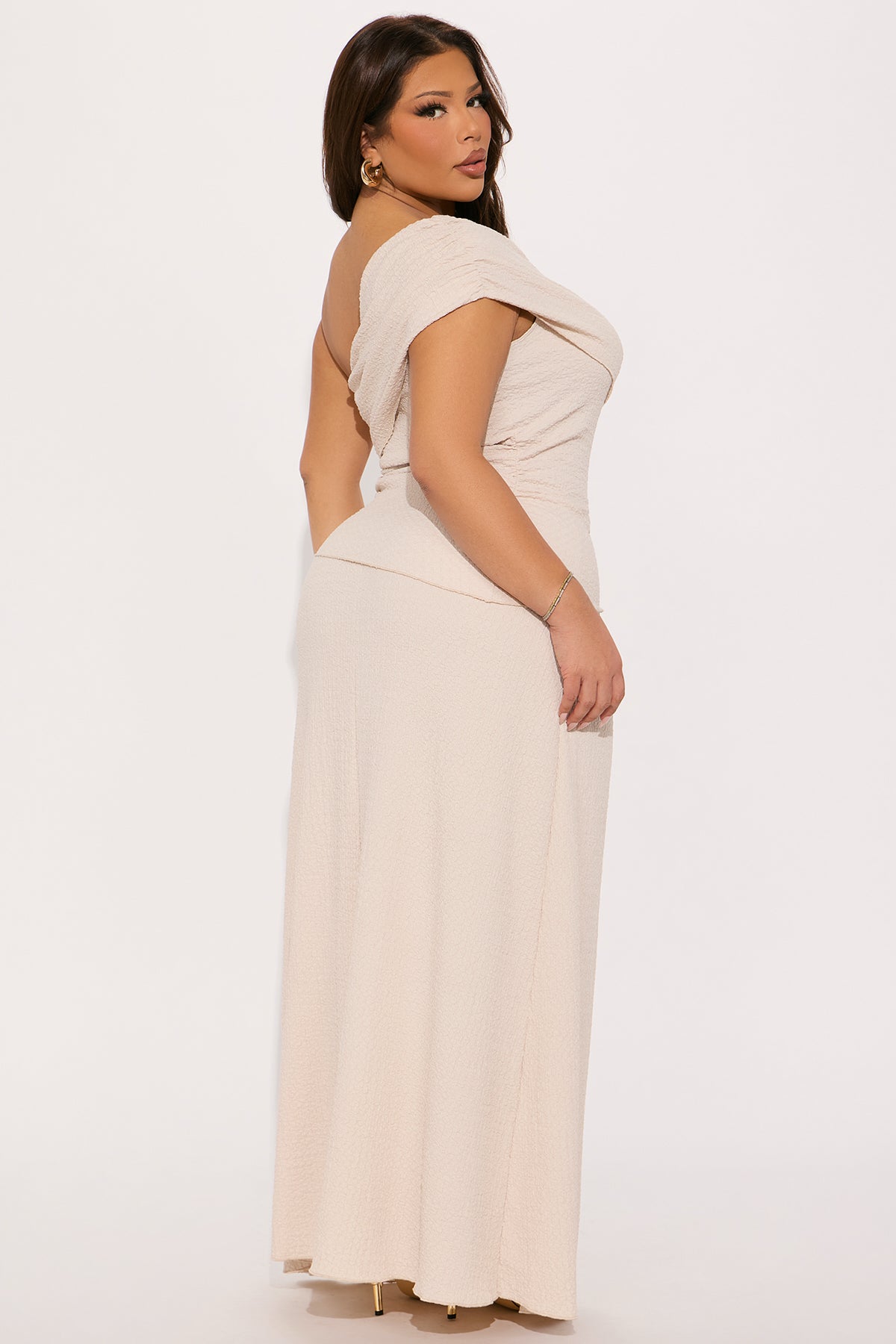 Pretty Girl Energy Textured Skirt Set - Sand - Image 7