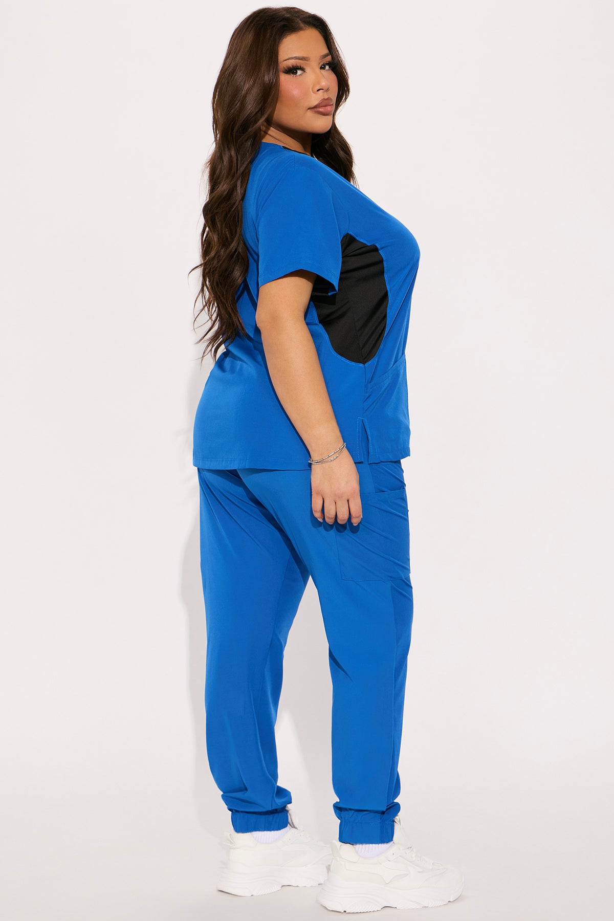 Ready To Help 2 Tone Uniform Scrub Jogger Set - Royal - Image 7