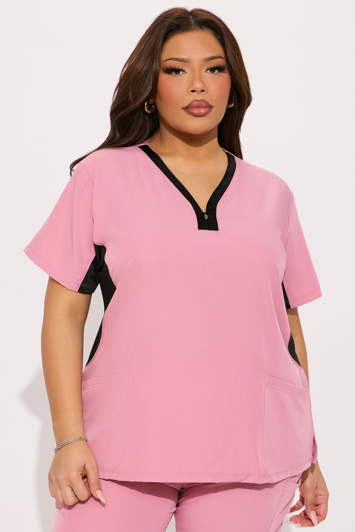 Ready To Help 2 Tone Uniform Scrub Jogger Set - Mauve - Image 5