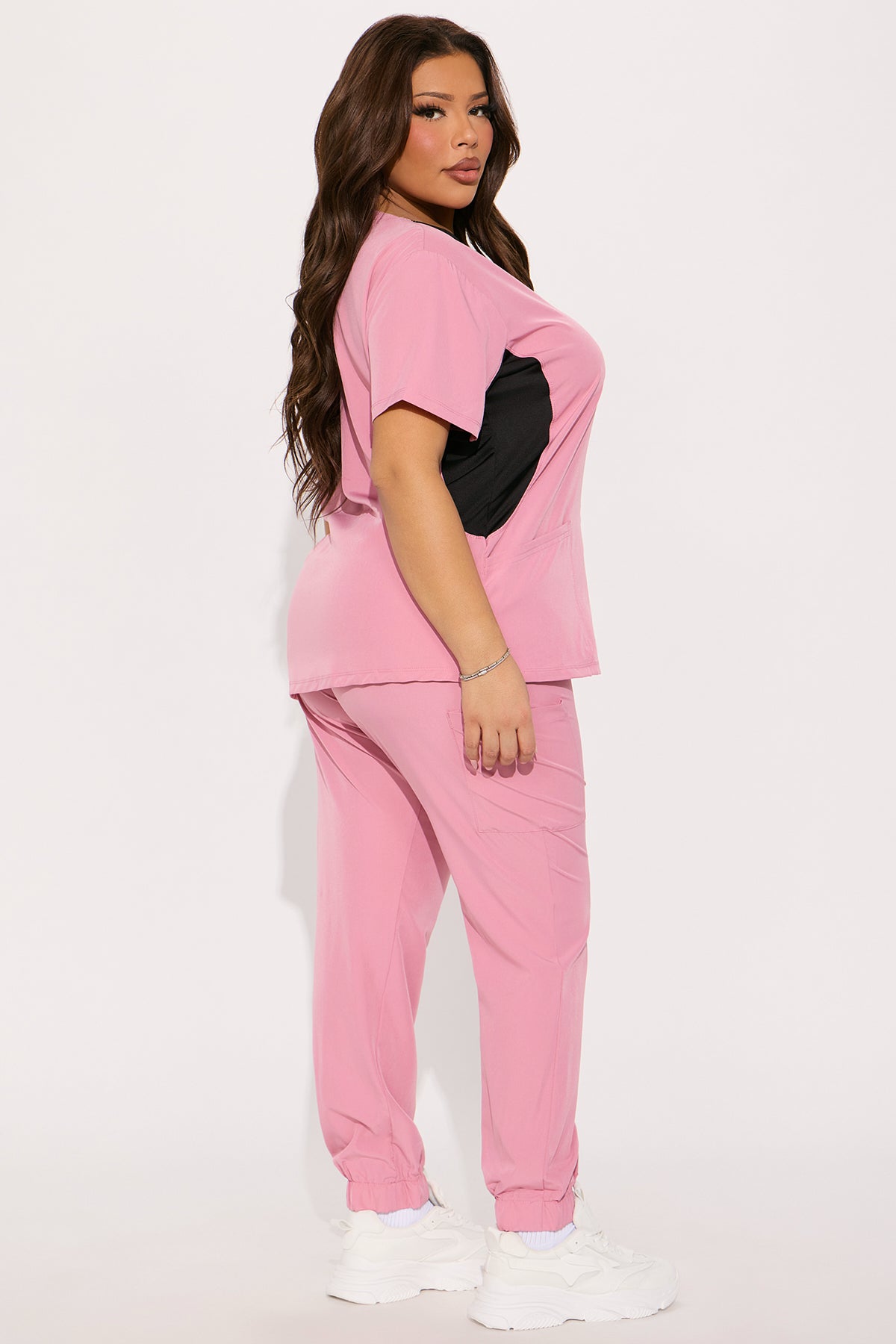 Ready To Help 2 Tone Uniform Scrub Jogger Set - Mauve - Image 6
