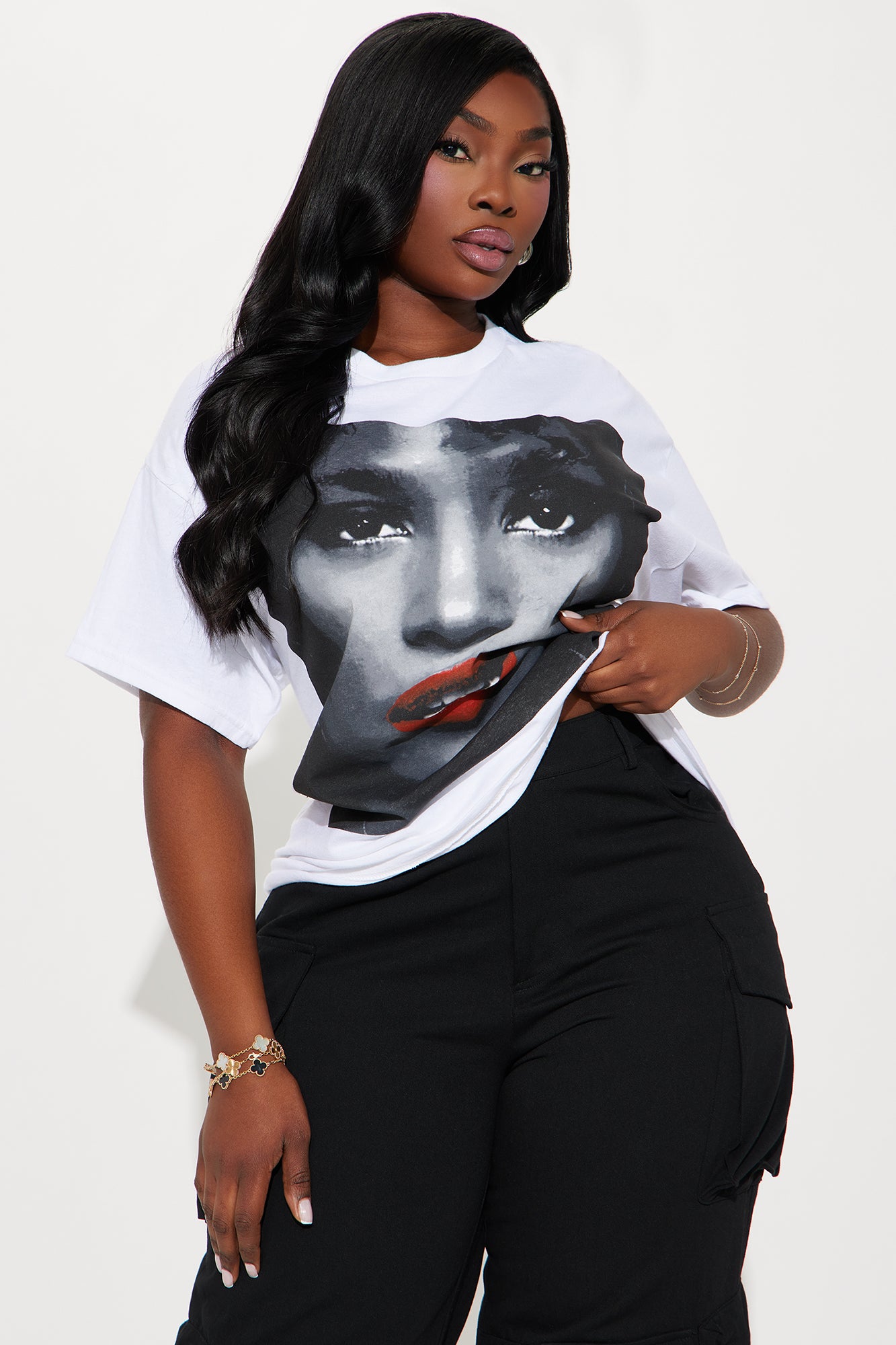 Whitney Houston Up Close Tee - White - Image 4