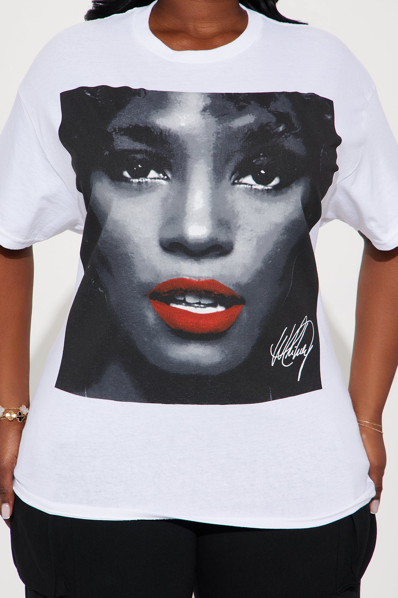 Whitney Houston Up Close Tee - White - Image 6