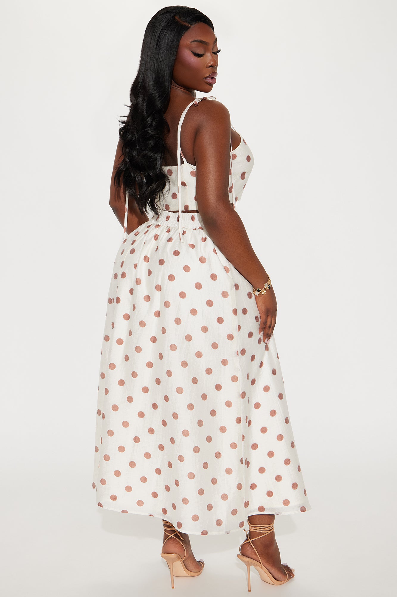 Amalfi Lover Polka Dot Skirt Set - Brown/combo - Image 6