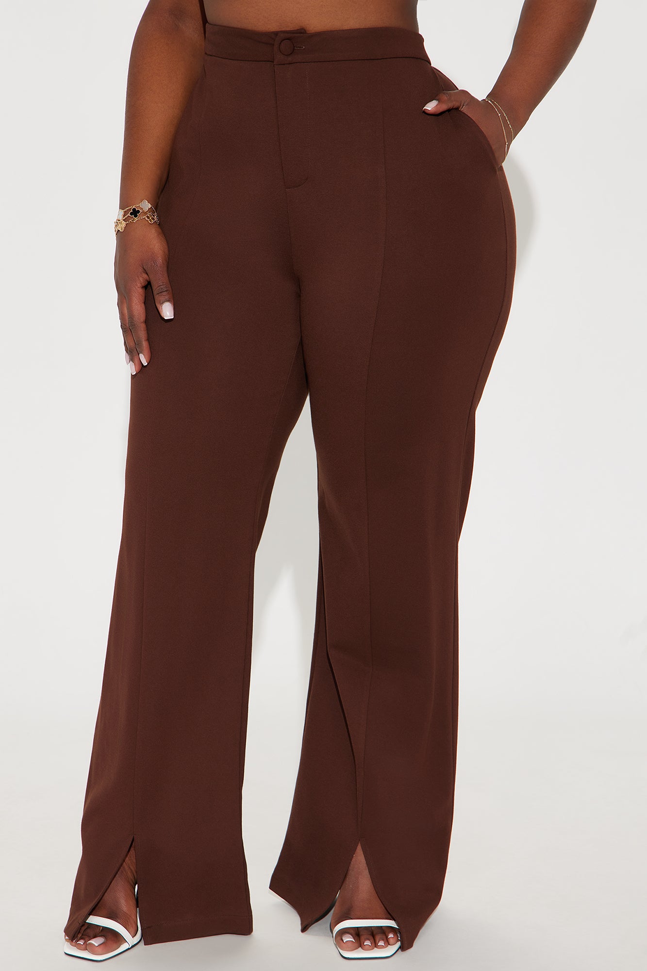 Ellery Split Hem Trouser - Brown - Image 5