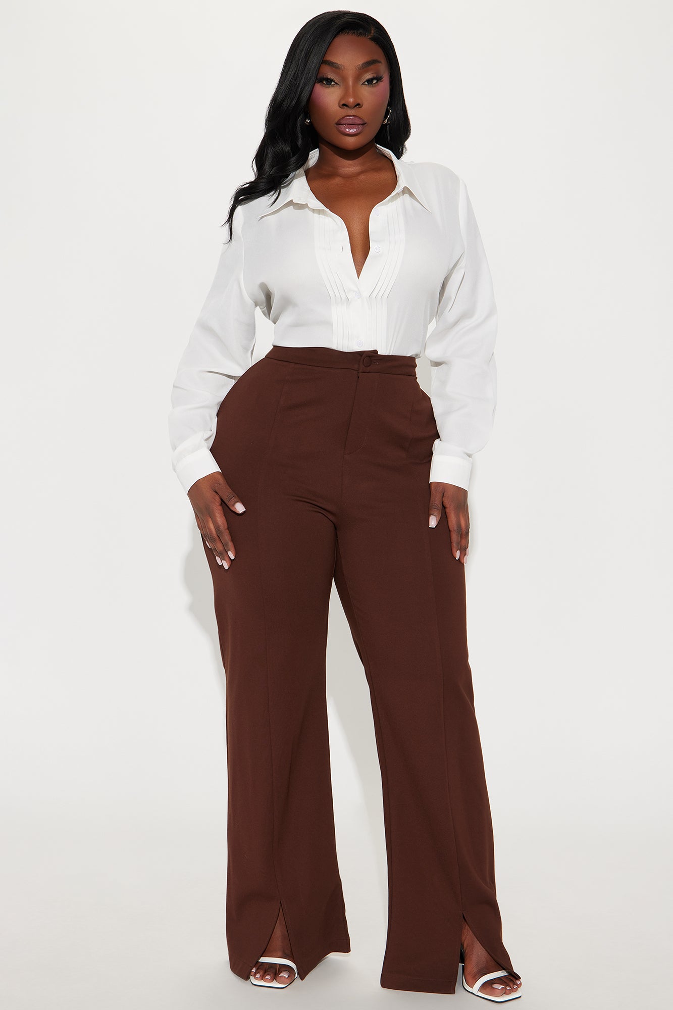Ellery Split Hem Trouser - Brown - Image 4