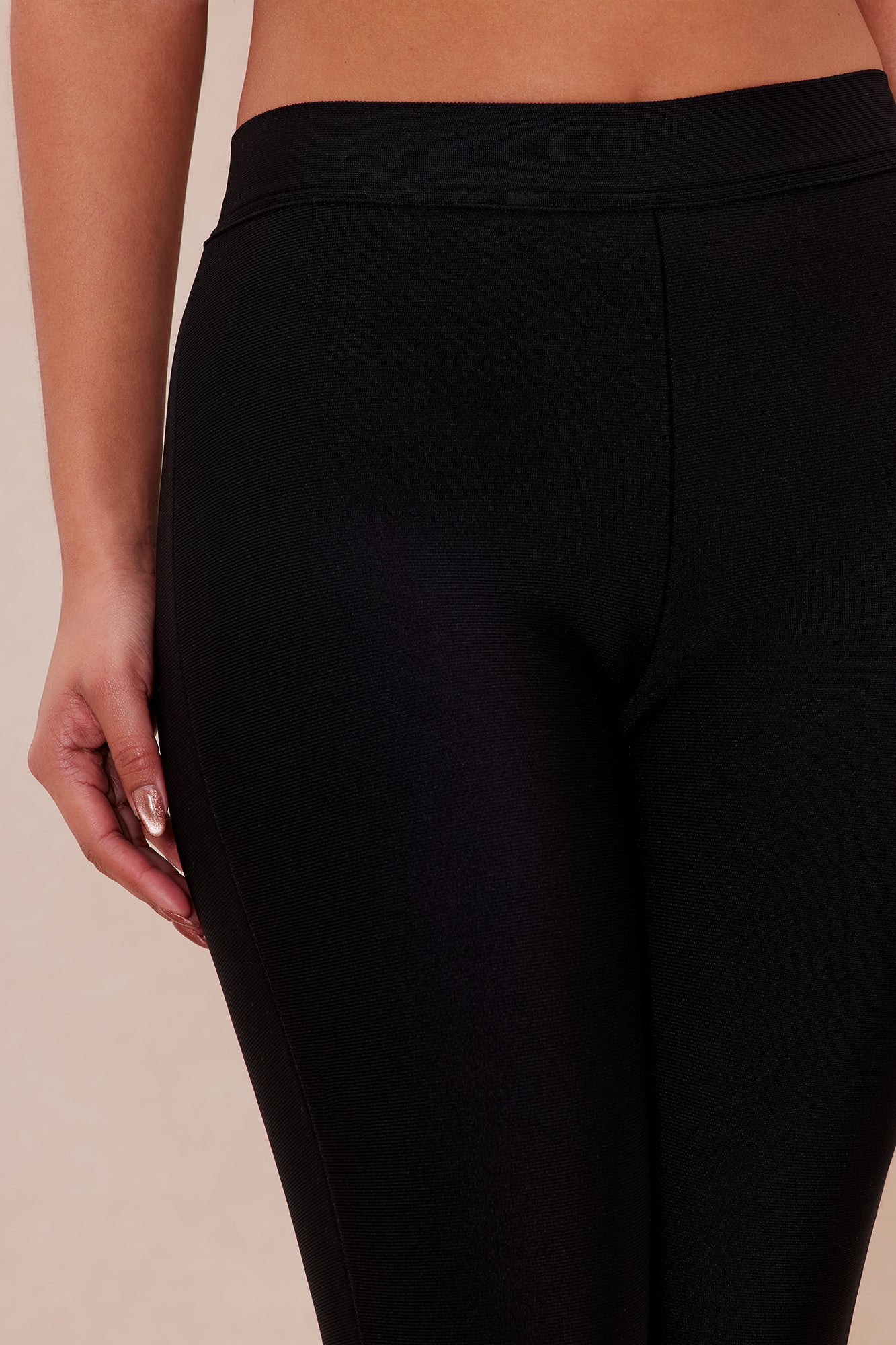 Bree Bandage Flare Pant - Black - Image 3
