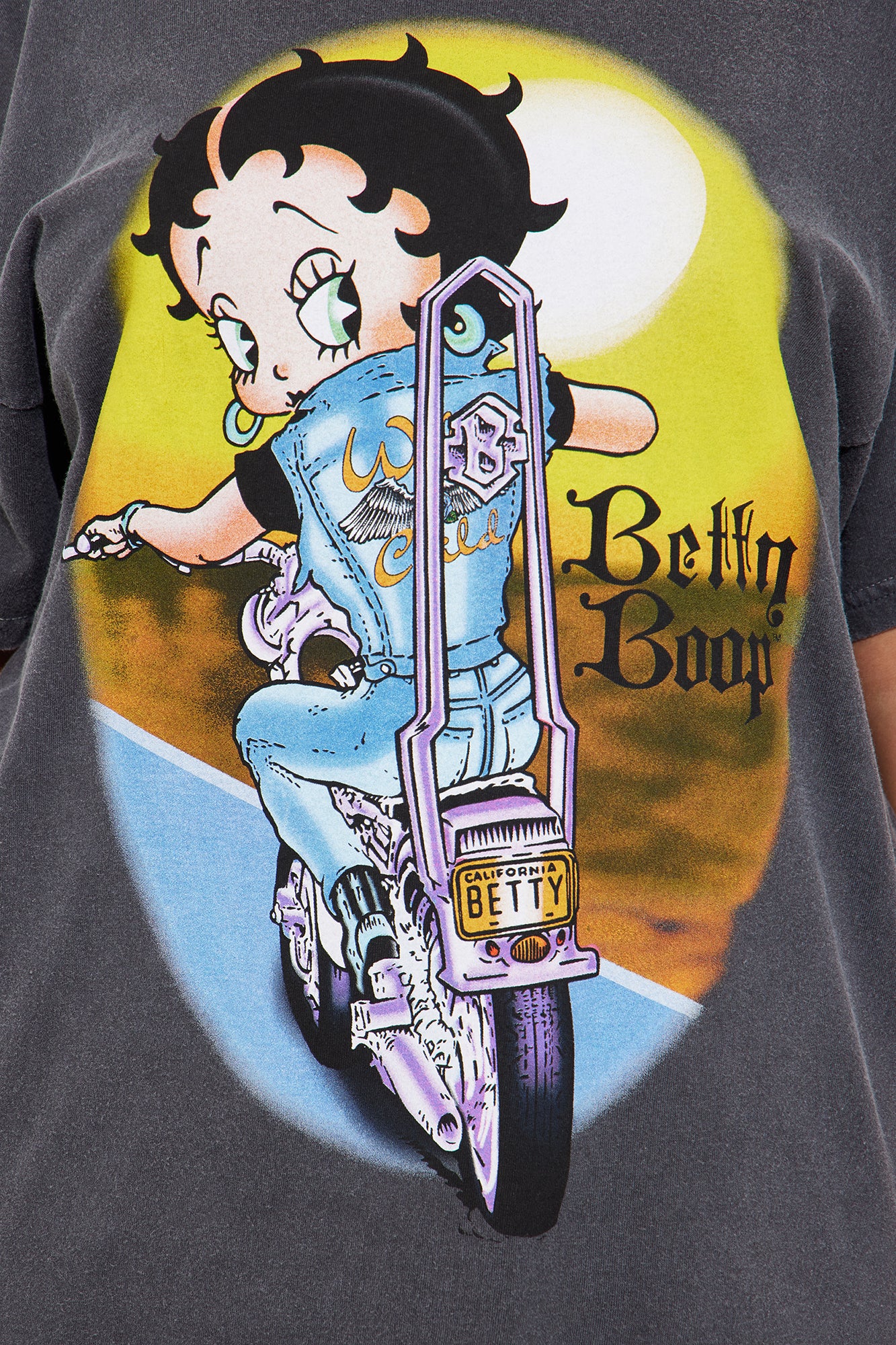 Betty Boop Wild Child Washed Tee - Charcoal - Image 9