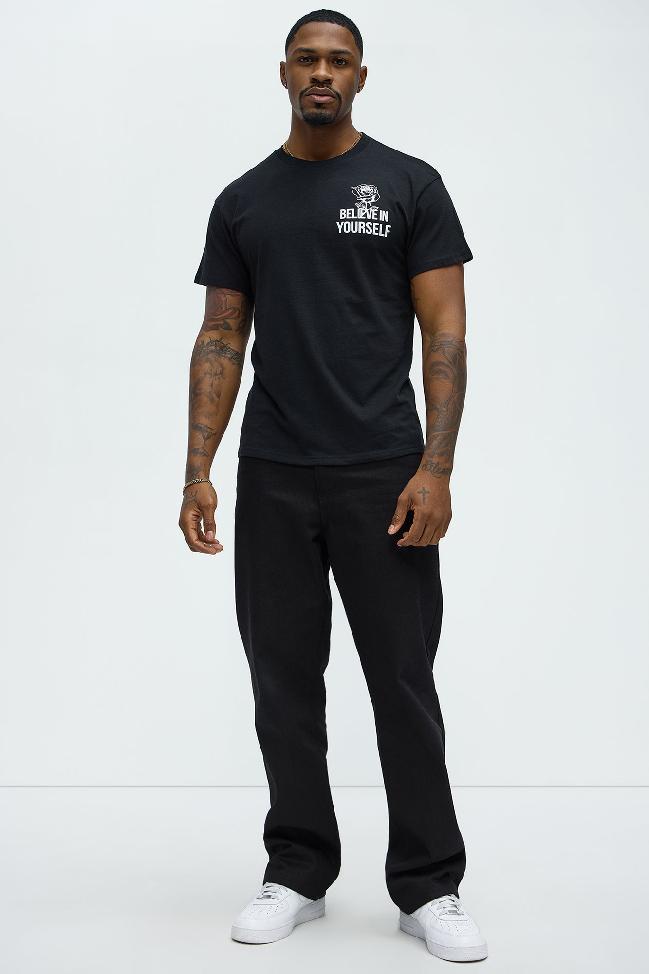 Believe In Yourself Short Sleeve Tee - Black - Image 3