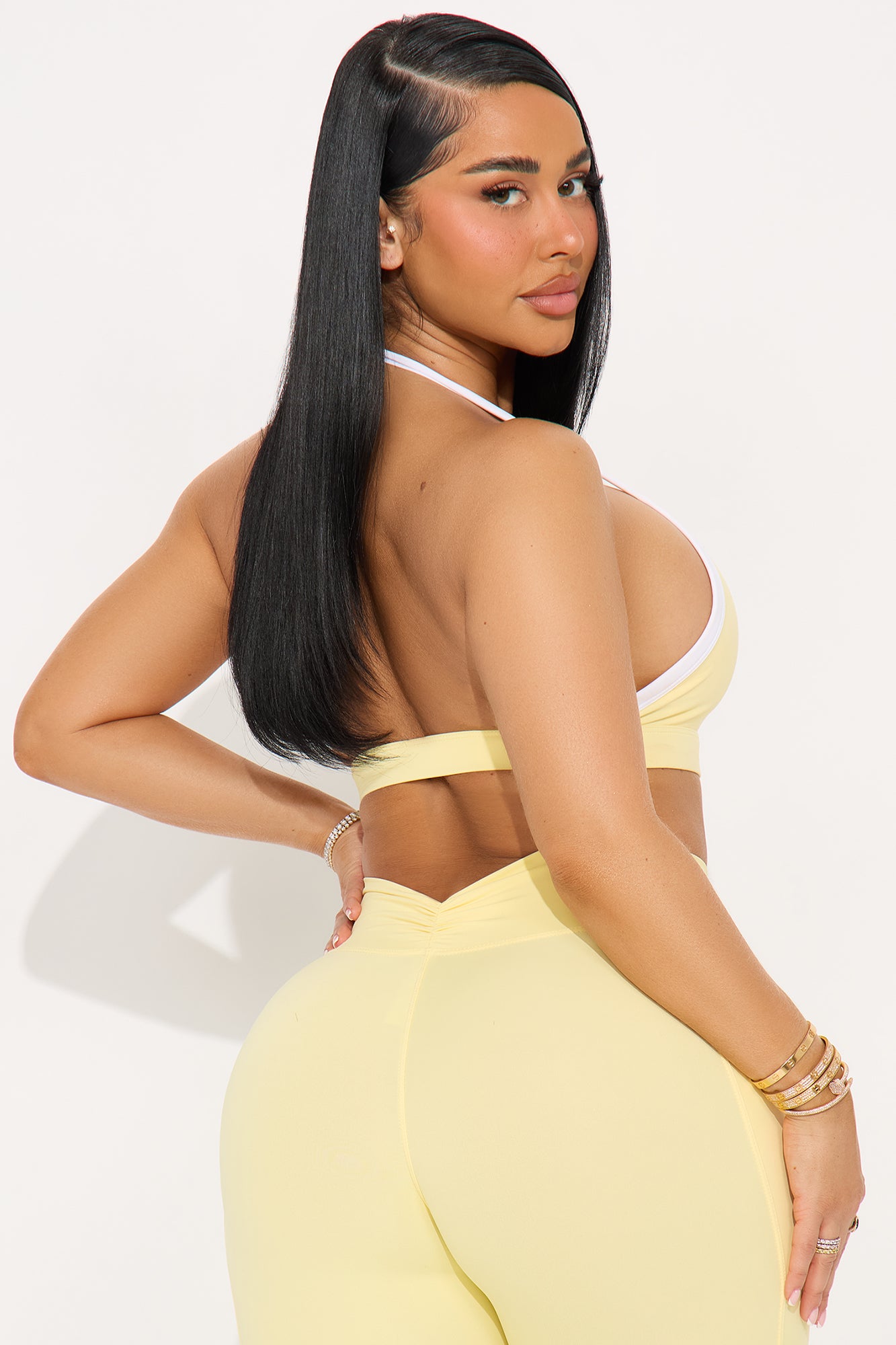 Tennis Club Sports Bra - Butter Yellow - Image 3