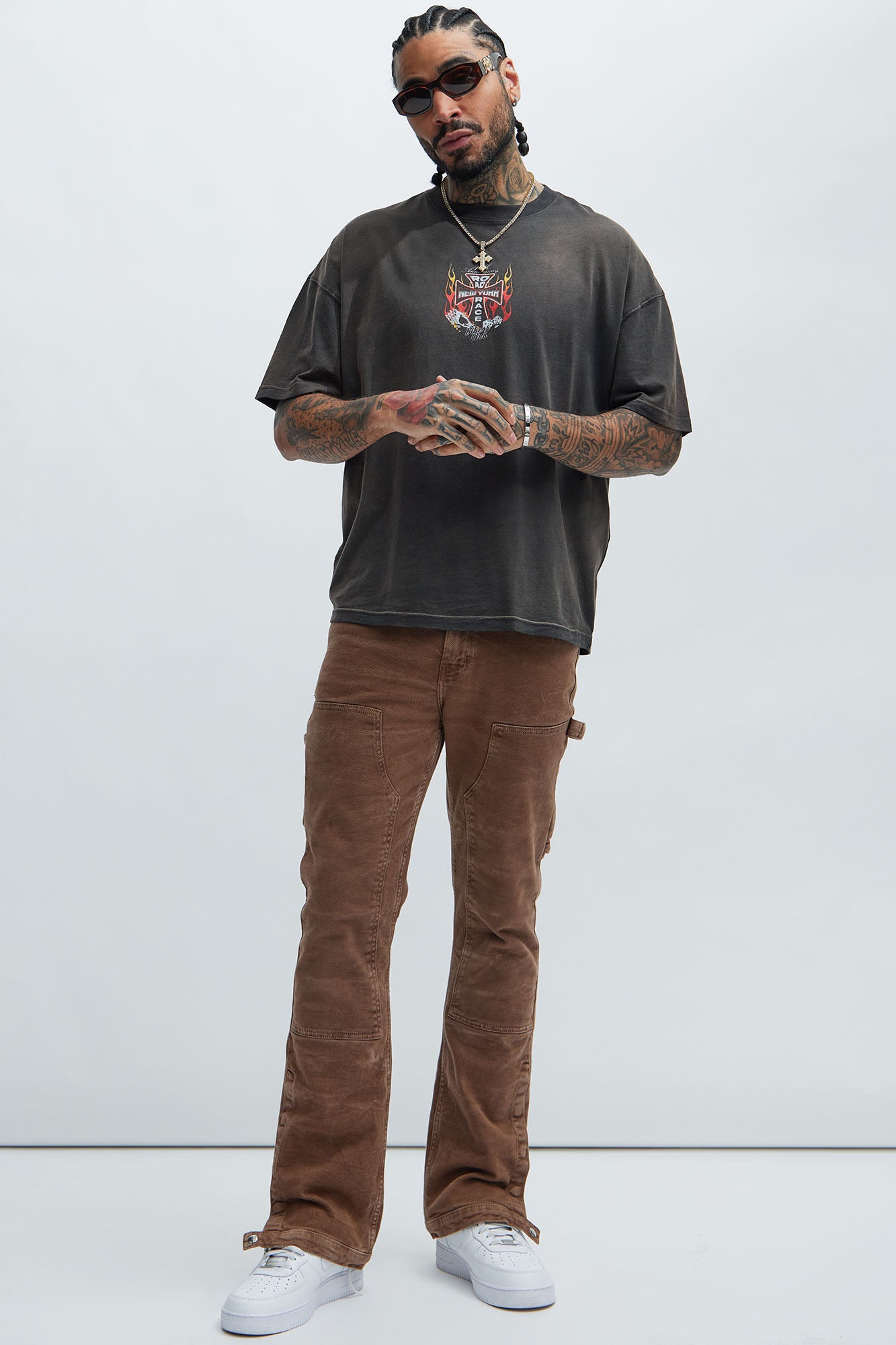 Road Race Oversized Short Sleeve Tee - Black - Image 3