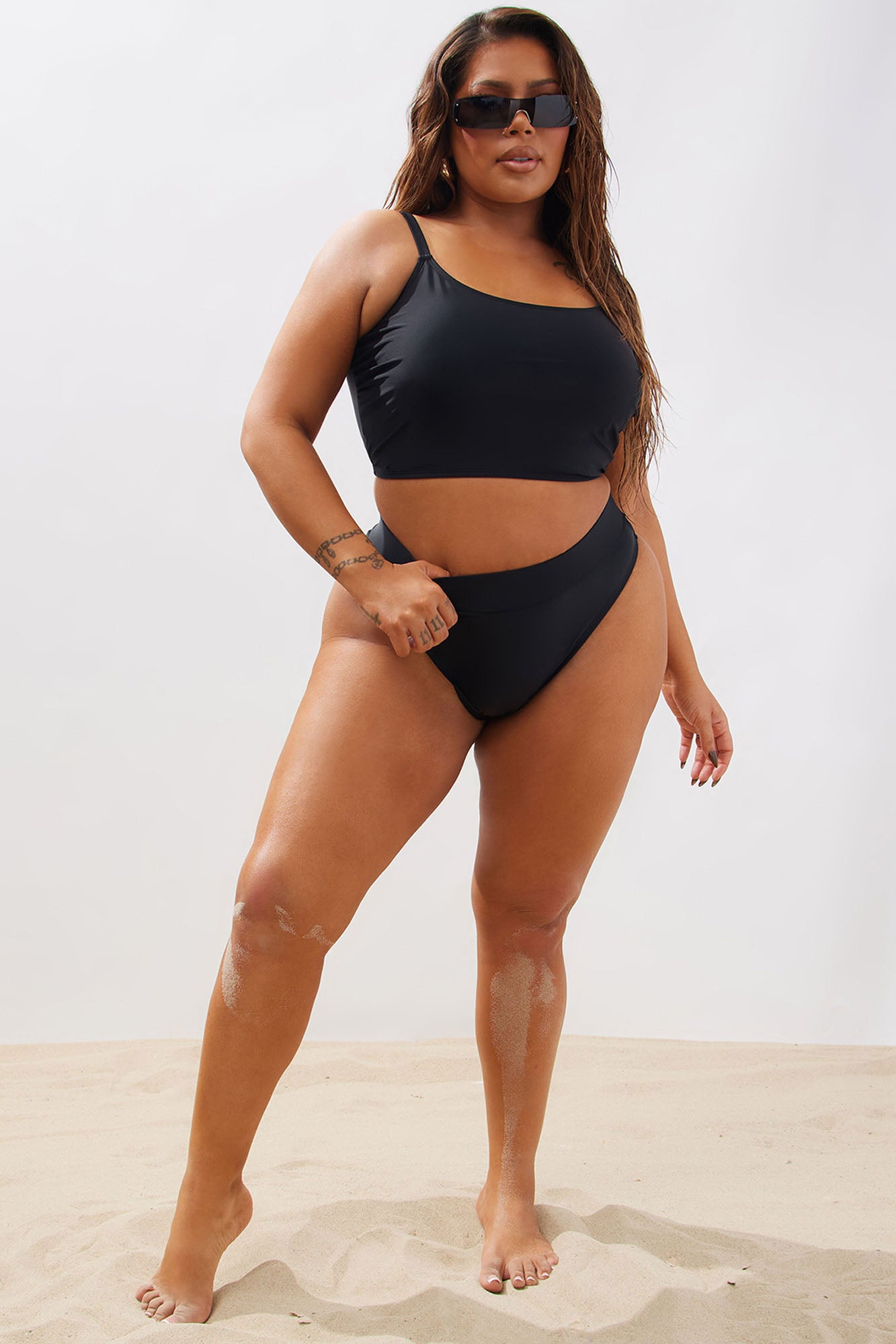Beach Weather 2 Piece High Rise Bikini - Black - Image 6