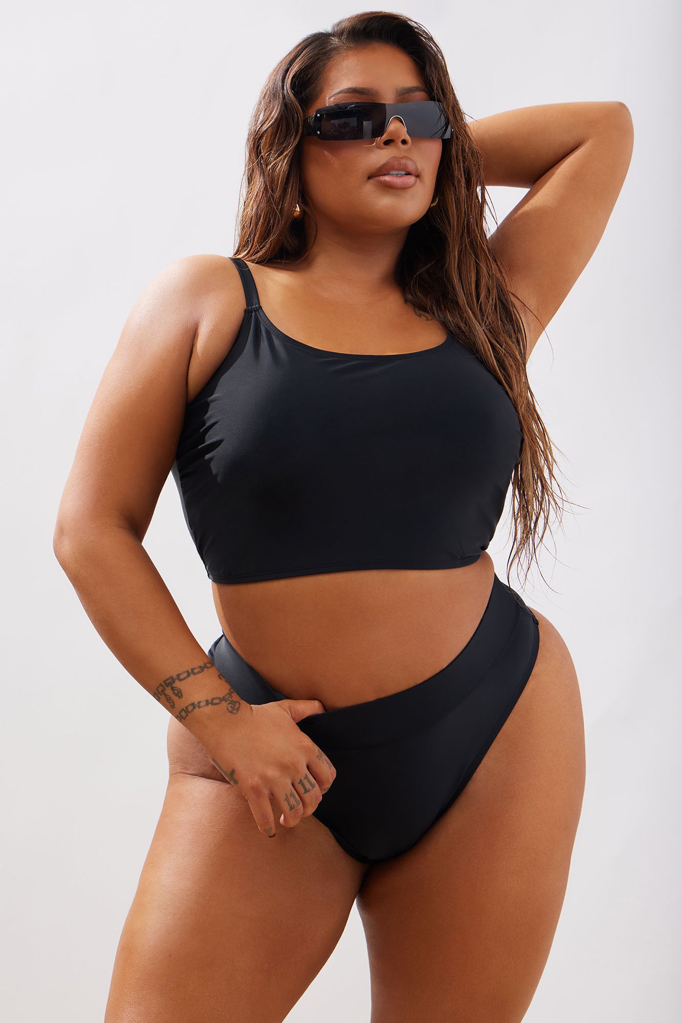 Beach Weather 2 Piece High Rise Bikini - Black - Image 5