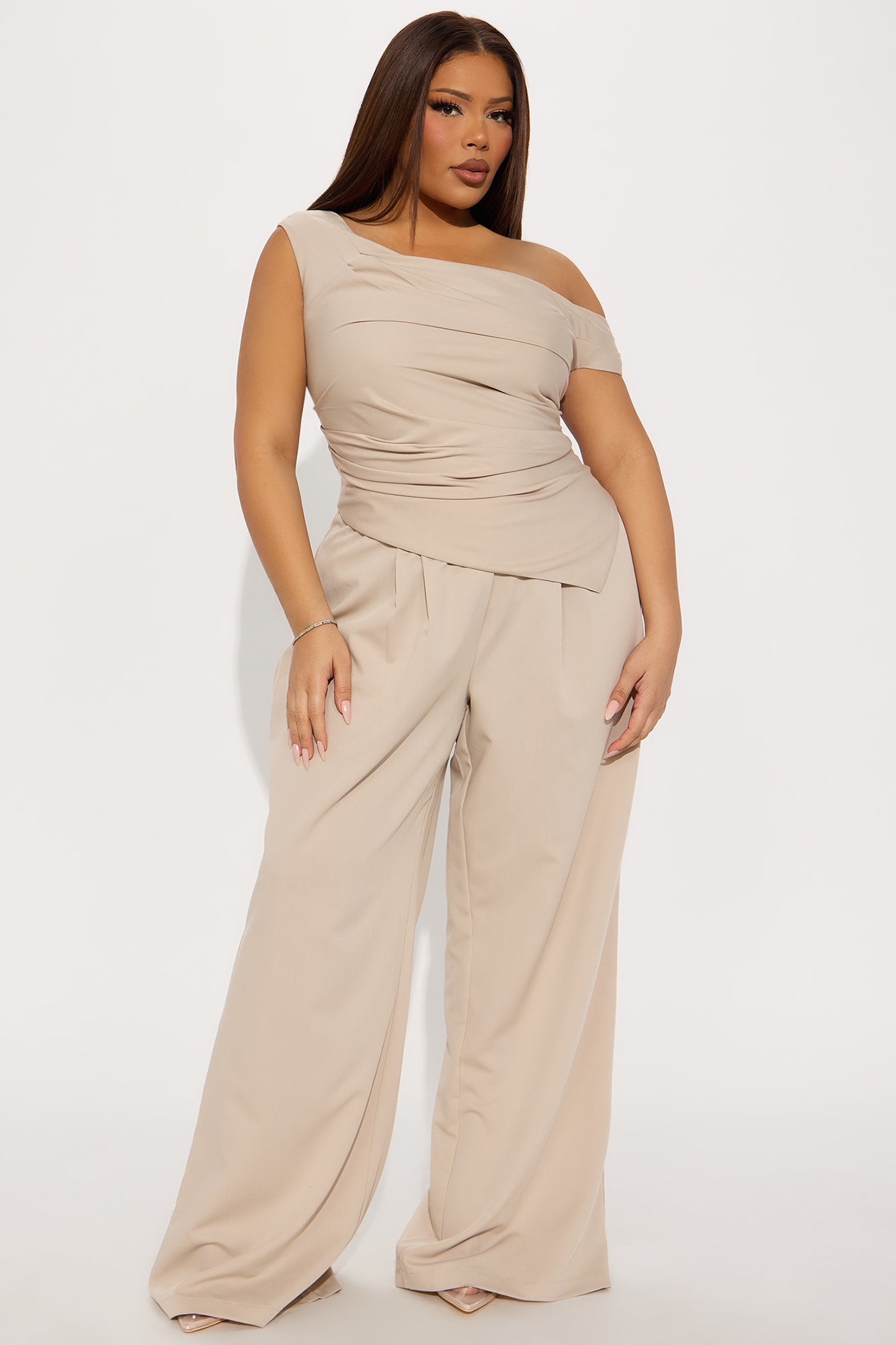 Running Late Jumpsuit - Taupe - Image 4