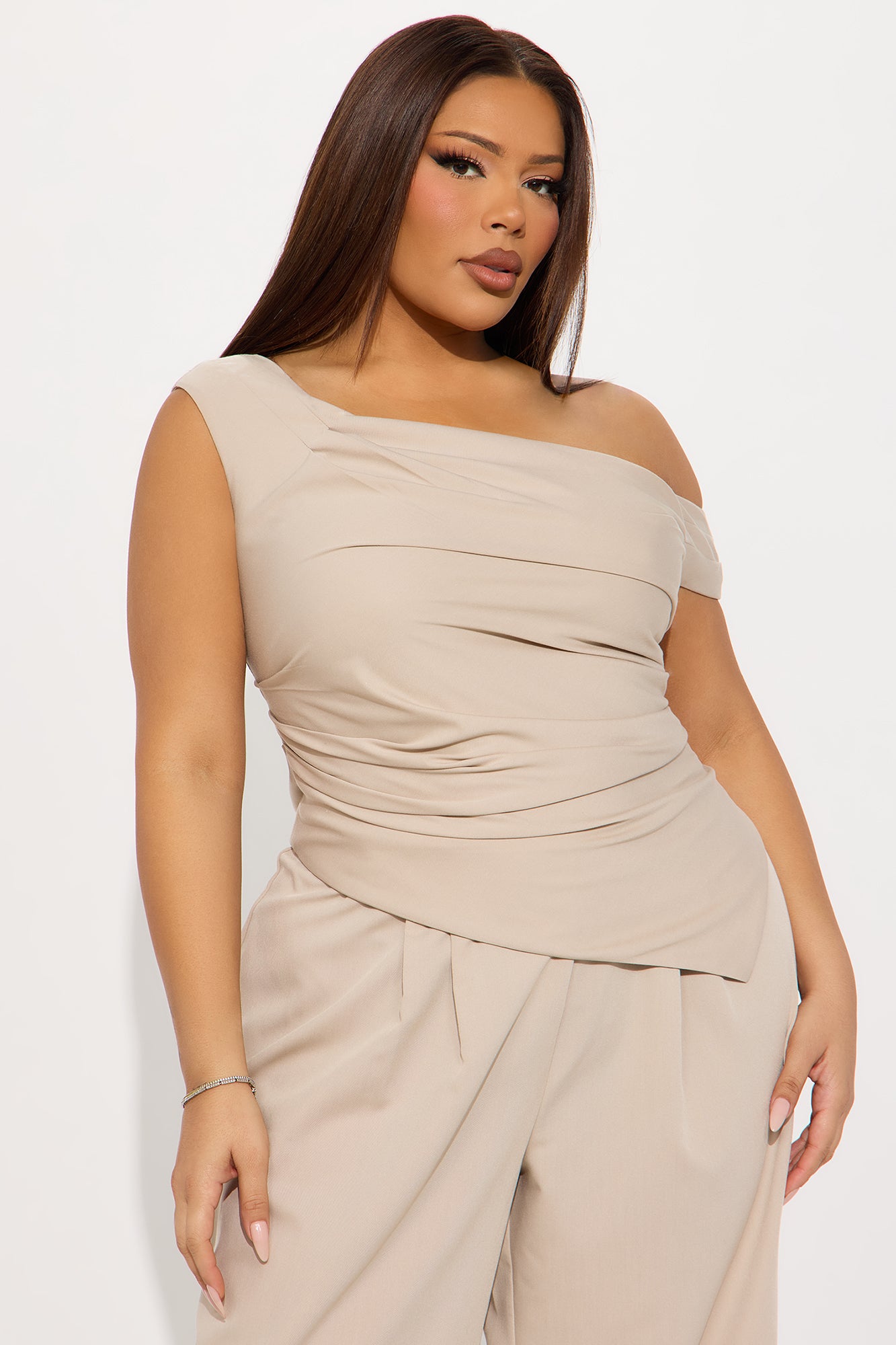 Running Late Jumpsuit - Taupe - Image 5