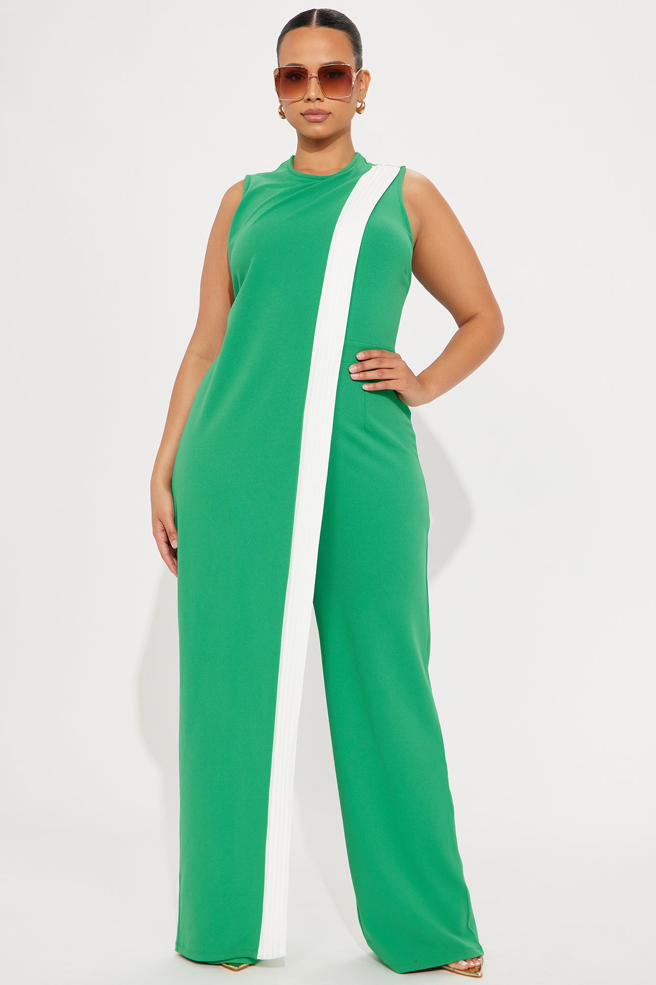 Back In Business Jumpsuit - Kelly Green - Image 4
