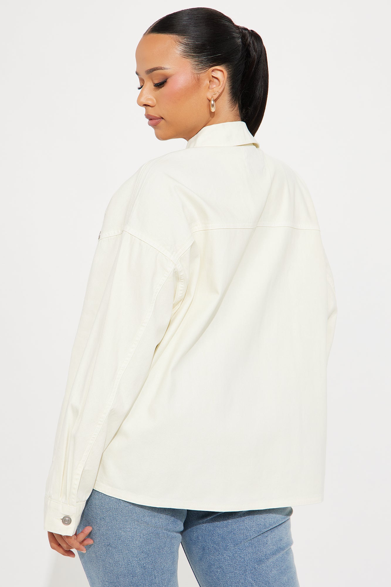 School Days Oversized Jacket - Cream - Image 6