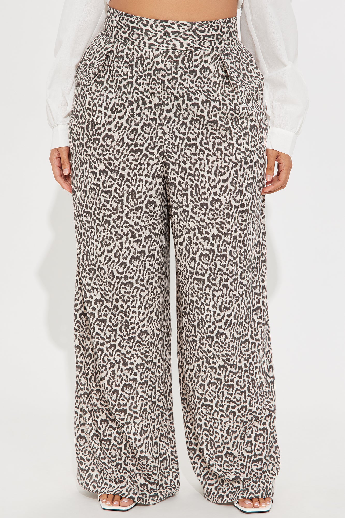 Lily Leopard Linen Pant - Brown/combo - Image 5