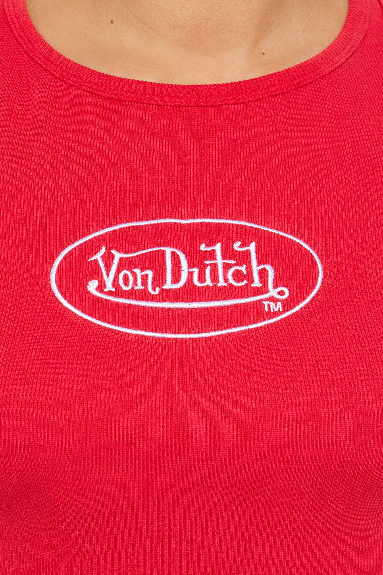 Von Dutch Timeless Tank Top - Red/White - Image 6