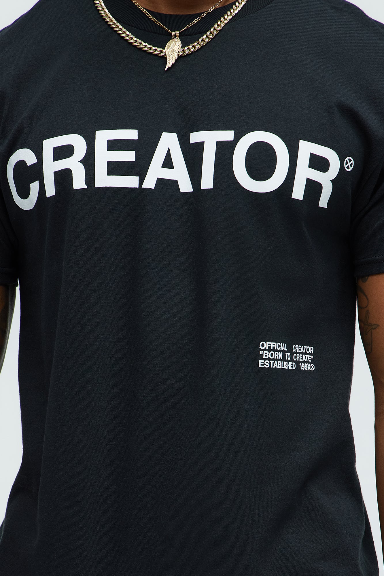 Born To Create Short Sleeve Tee - Black - Image 3