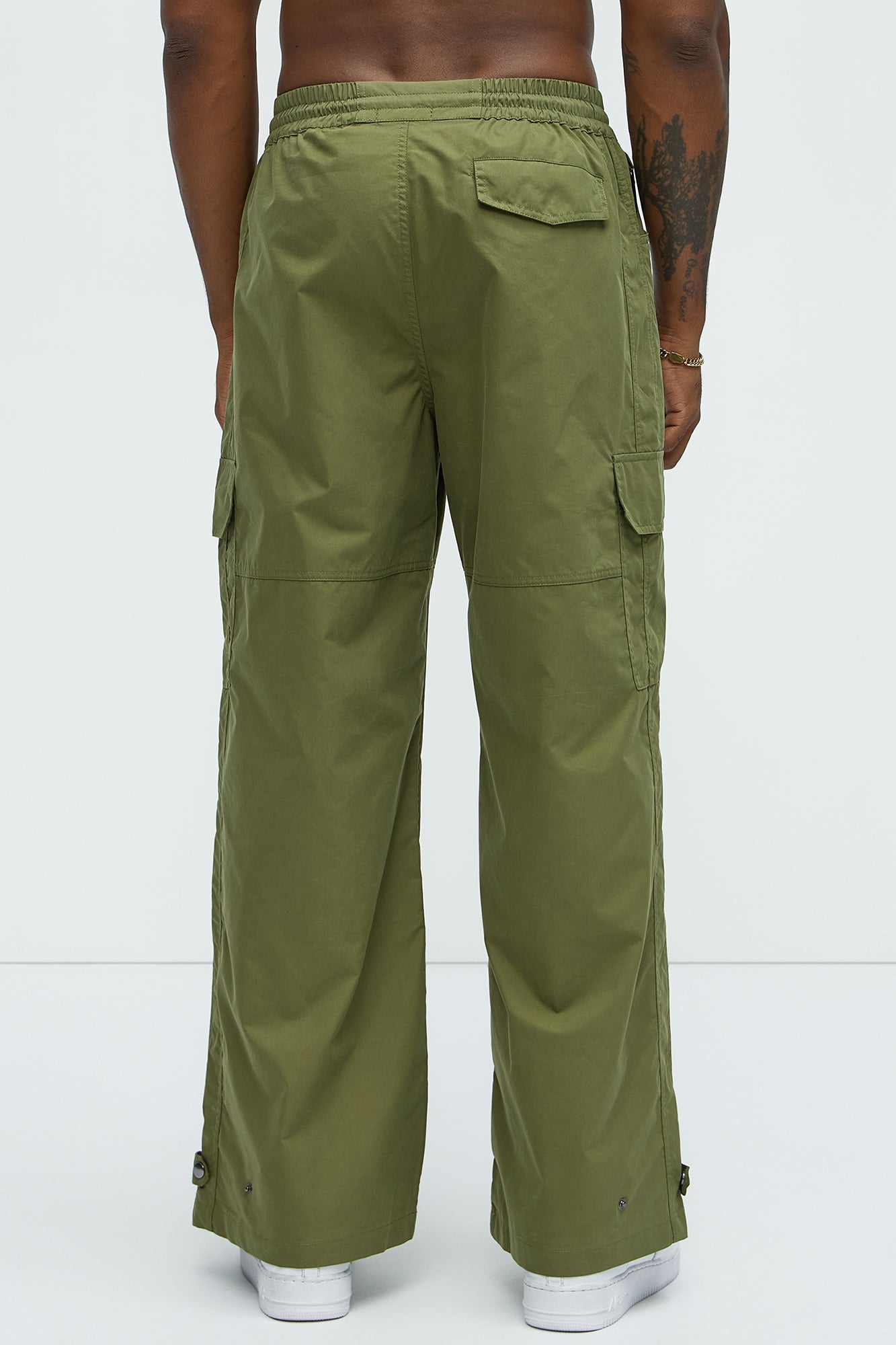 At The Time Baggy Cargo Pants - Olive - Image 5