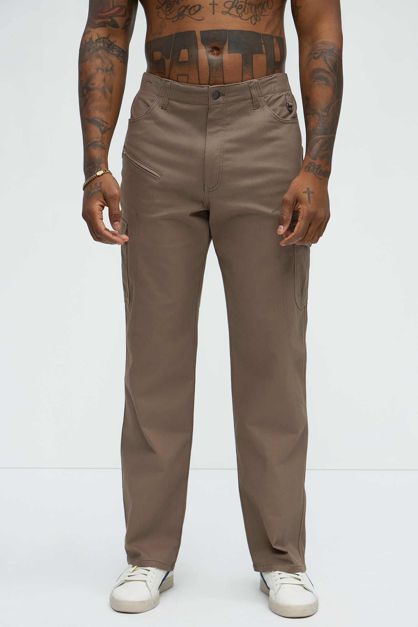 Bring Me Up Straight Cargo Pants - Dark Brown - Image 3