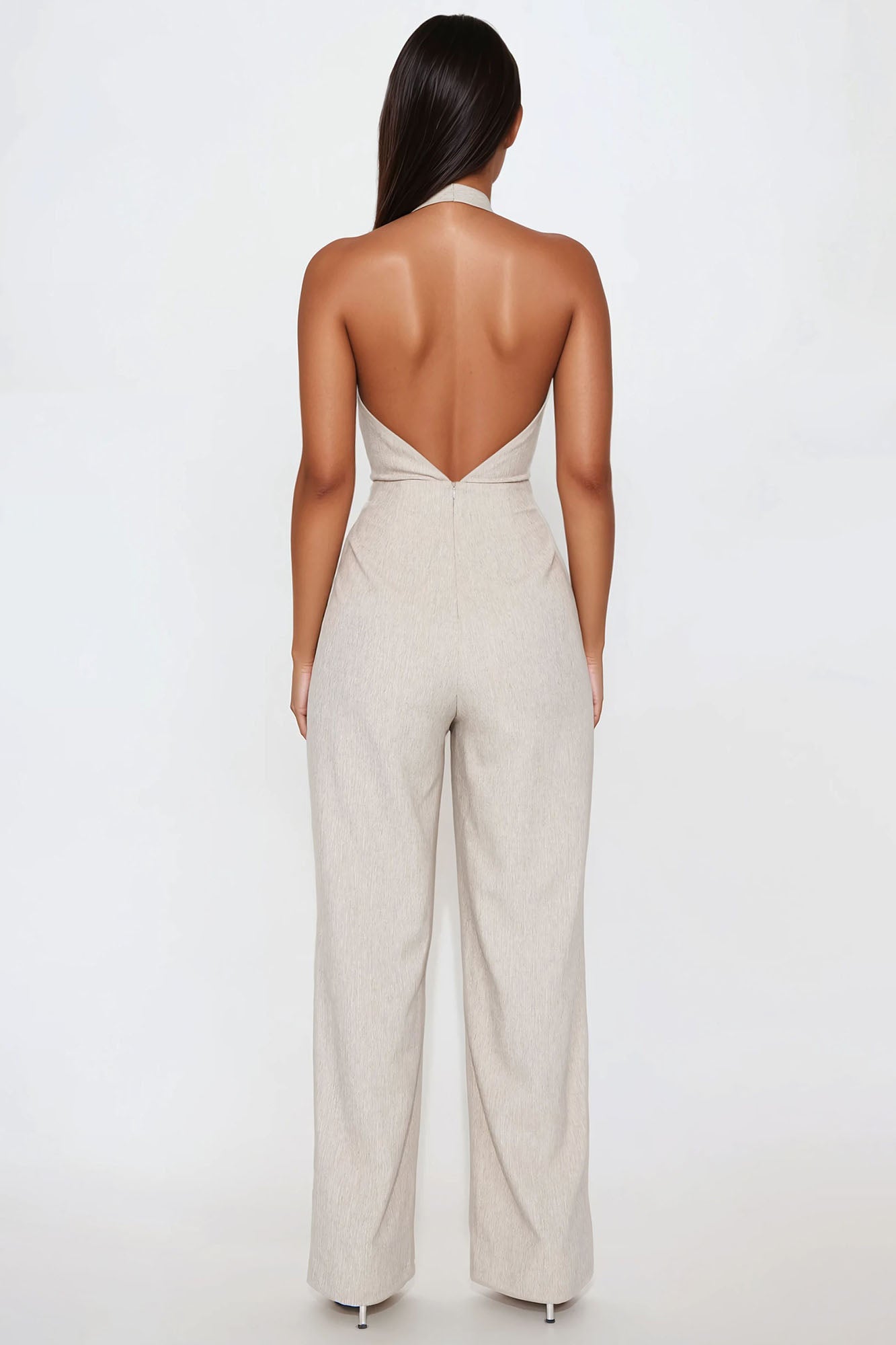 Making Moves Linen Jumpsuit - Oatmeal - Image 3