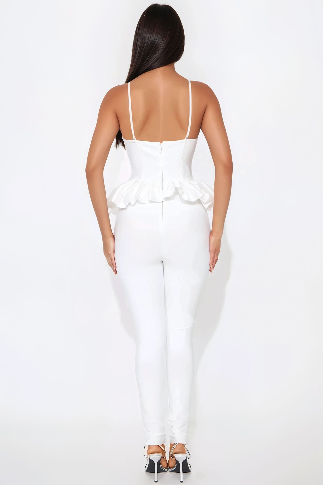 Black Swan Bandage Jumpsuit - White - Image 3