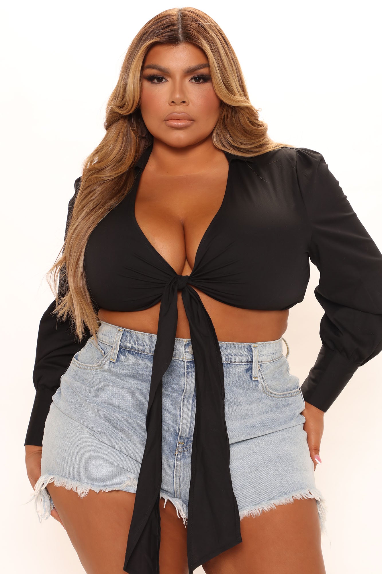 Call Back Later Poplin Top - Black - Image 5