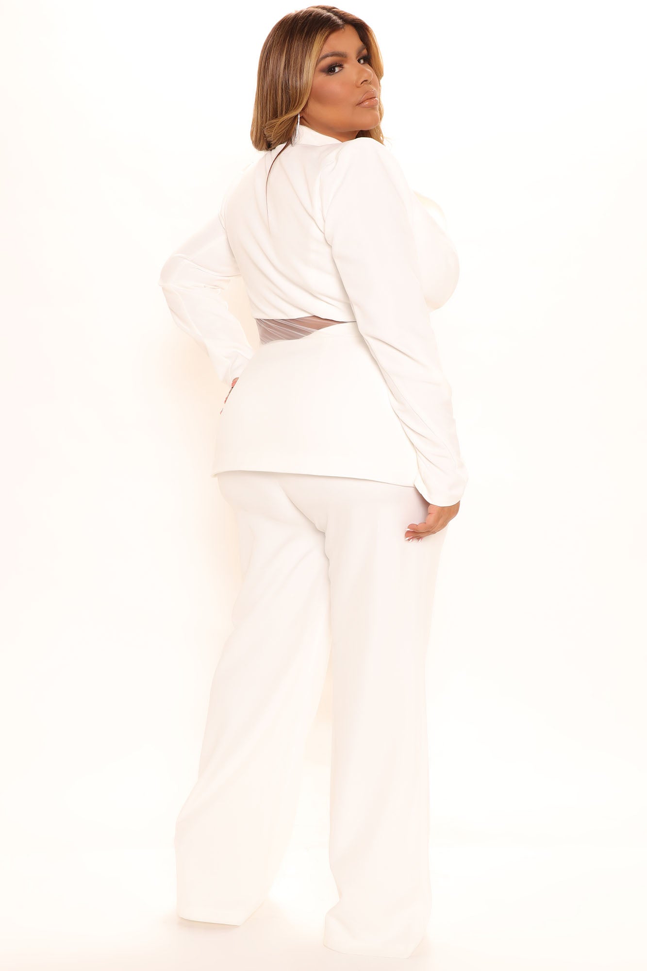 Big Plans Blazer Pant Set - White - Image 9