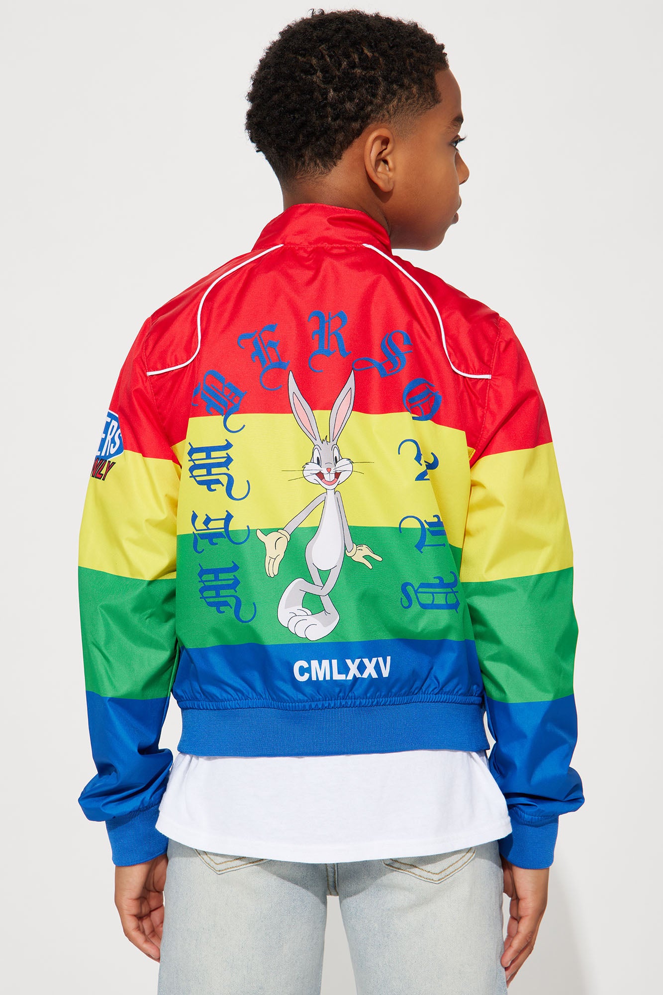 Mini Looney Tunes Colorblock Nylon Windbreaker - Red/combo - Image 7