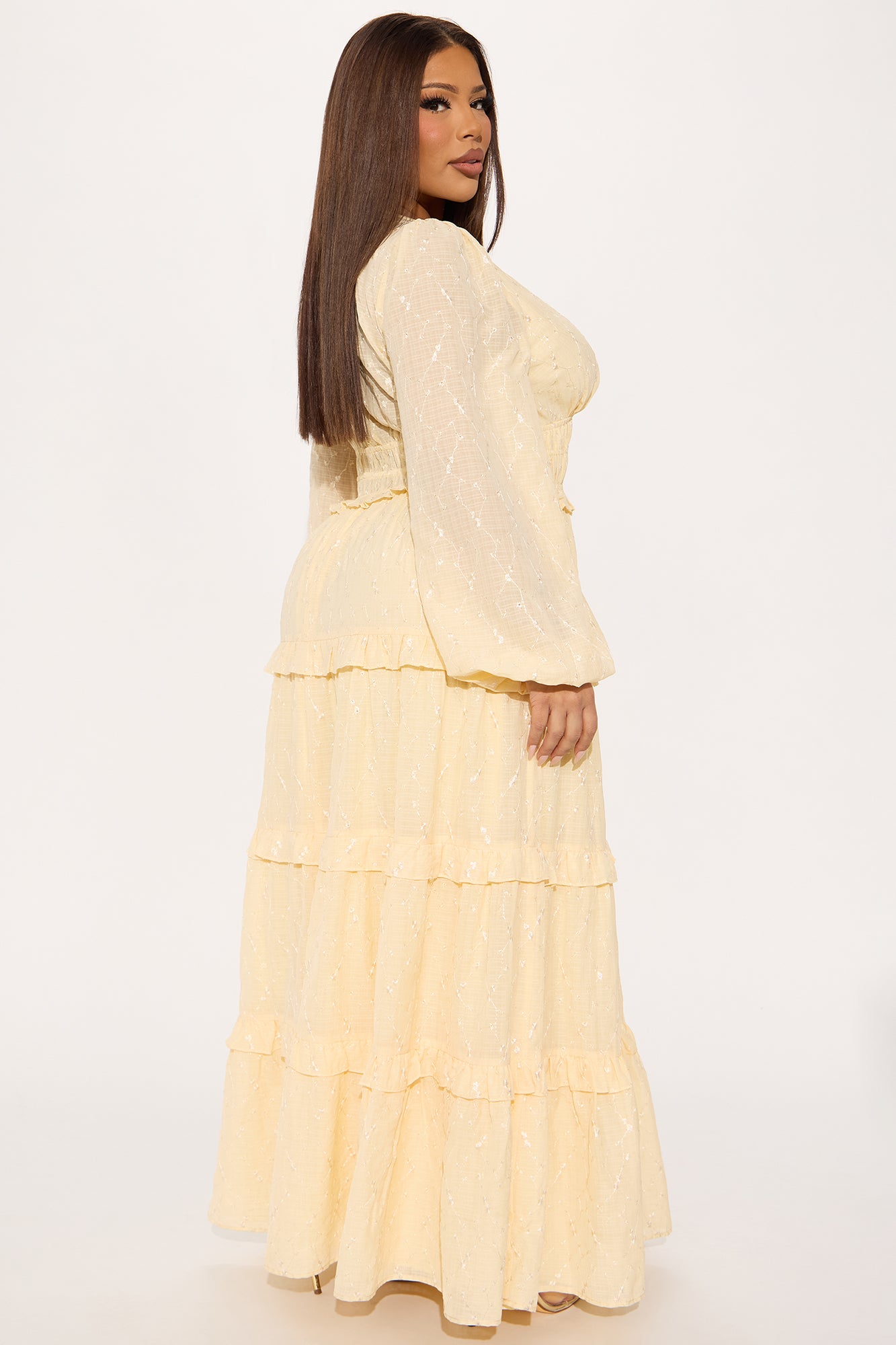 Sophia Eyelet Maxi Dress - Butter Yellow - Image 6
