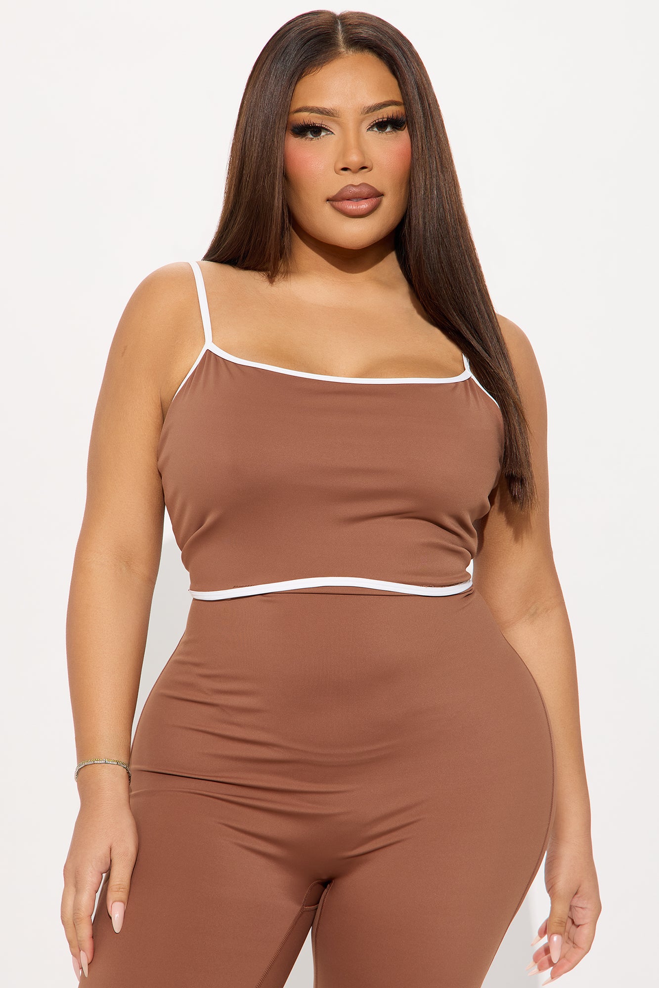 Heidi 2 Piece Bolero Active Jumpsuit - Mocha - Image 4