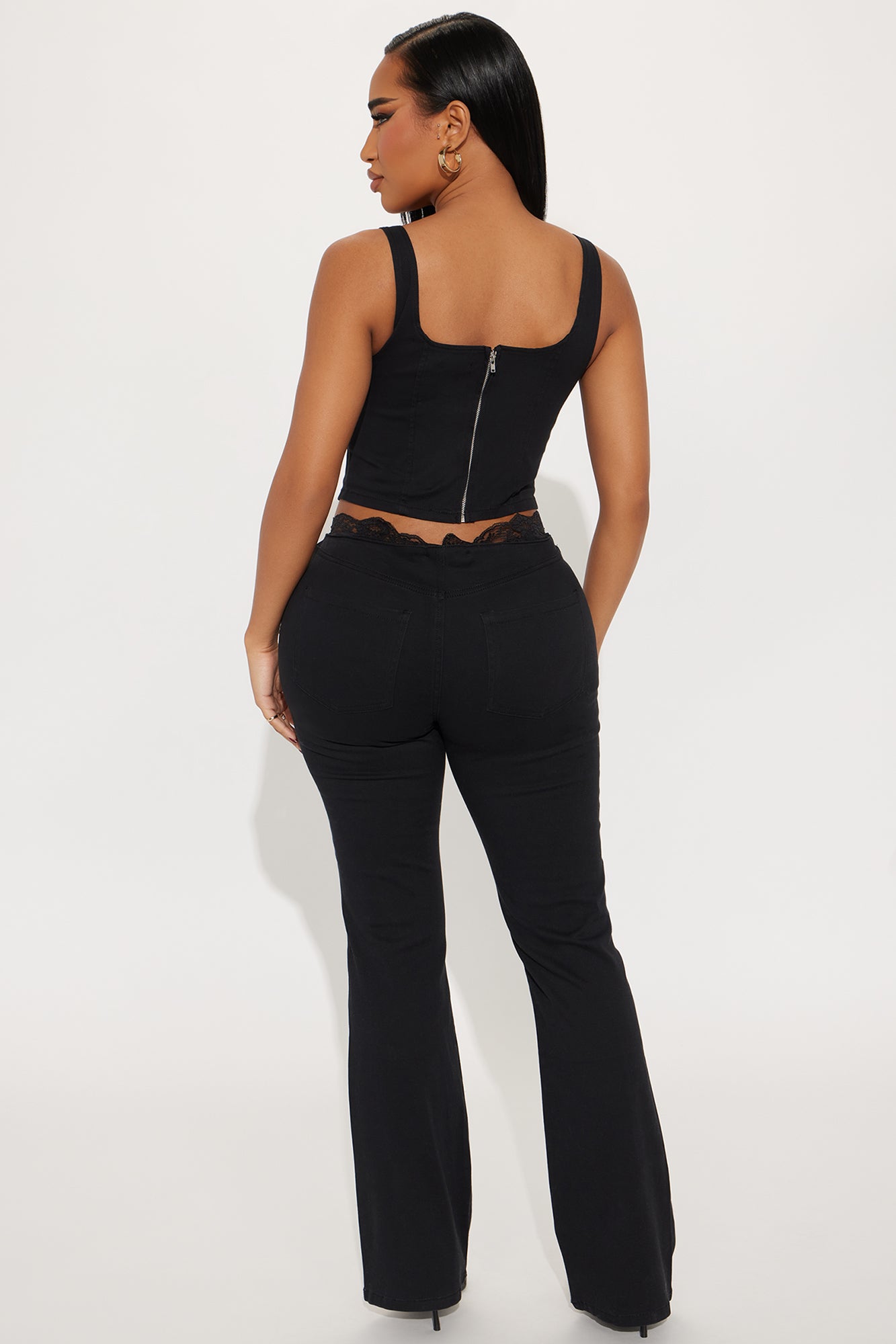 Sweet Echo Denim Pant Set - Black - Image 3