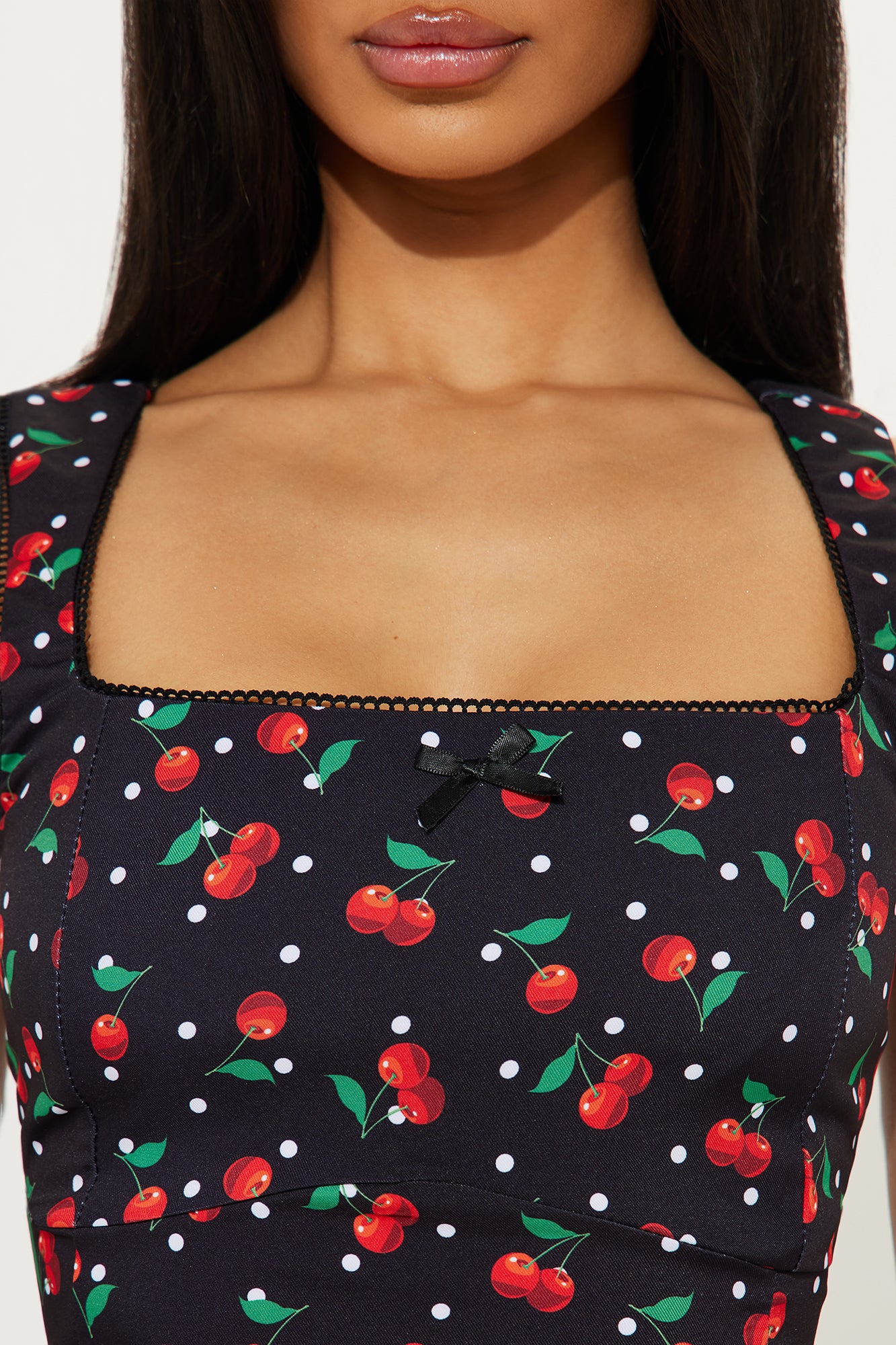 Layla Cherry Dot Top - Black/combo - Image 3