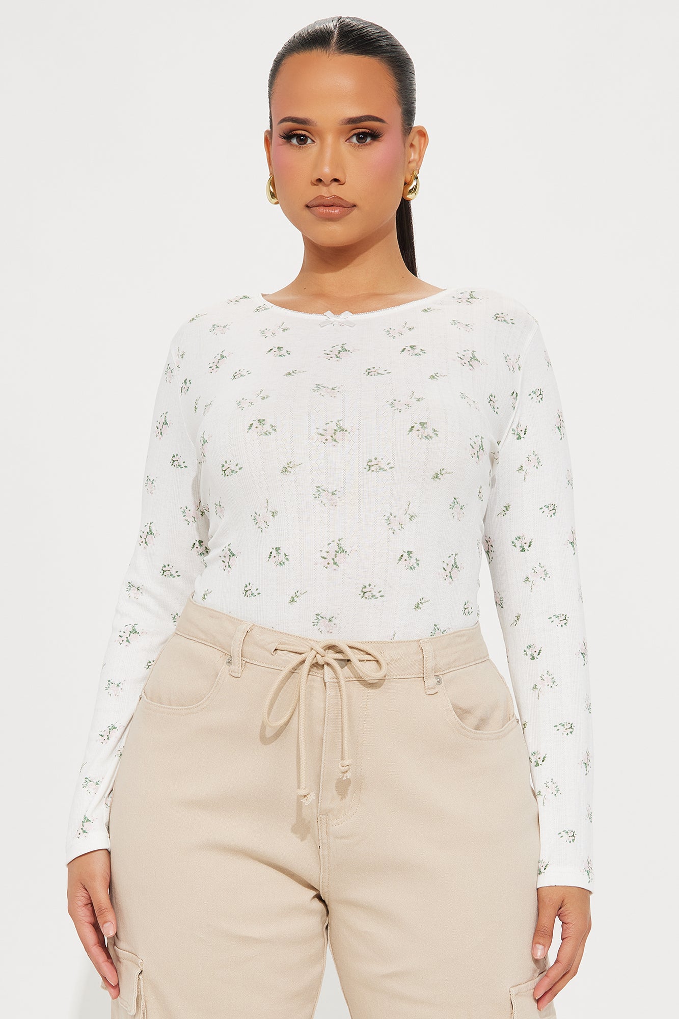 Angel Ditsy Floral Top - White/combo - Image 4