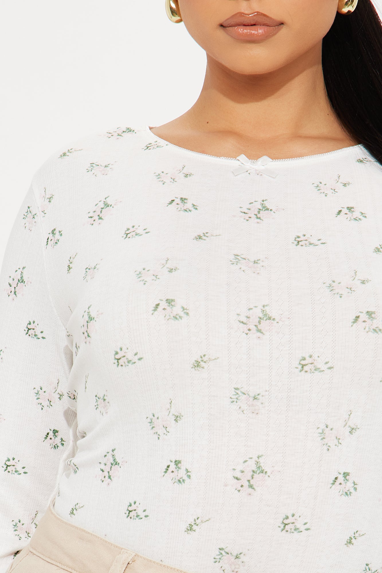 Angel Ditsy Floral Top - White/combo - Image 7