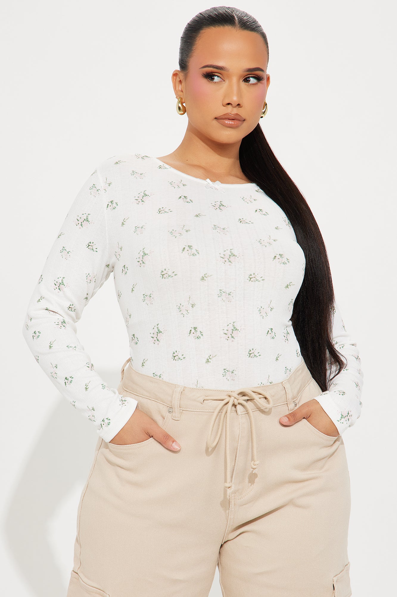 Angel Ditsy Floral Top - White/combo - Image 6