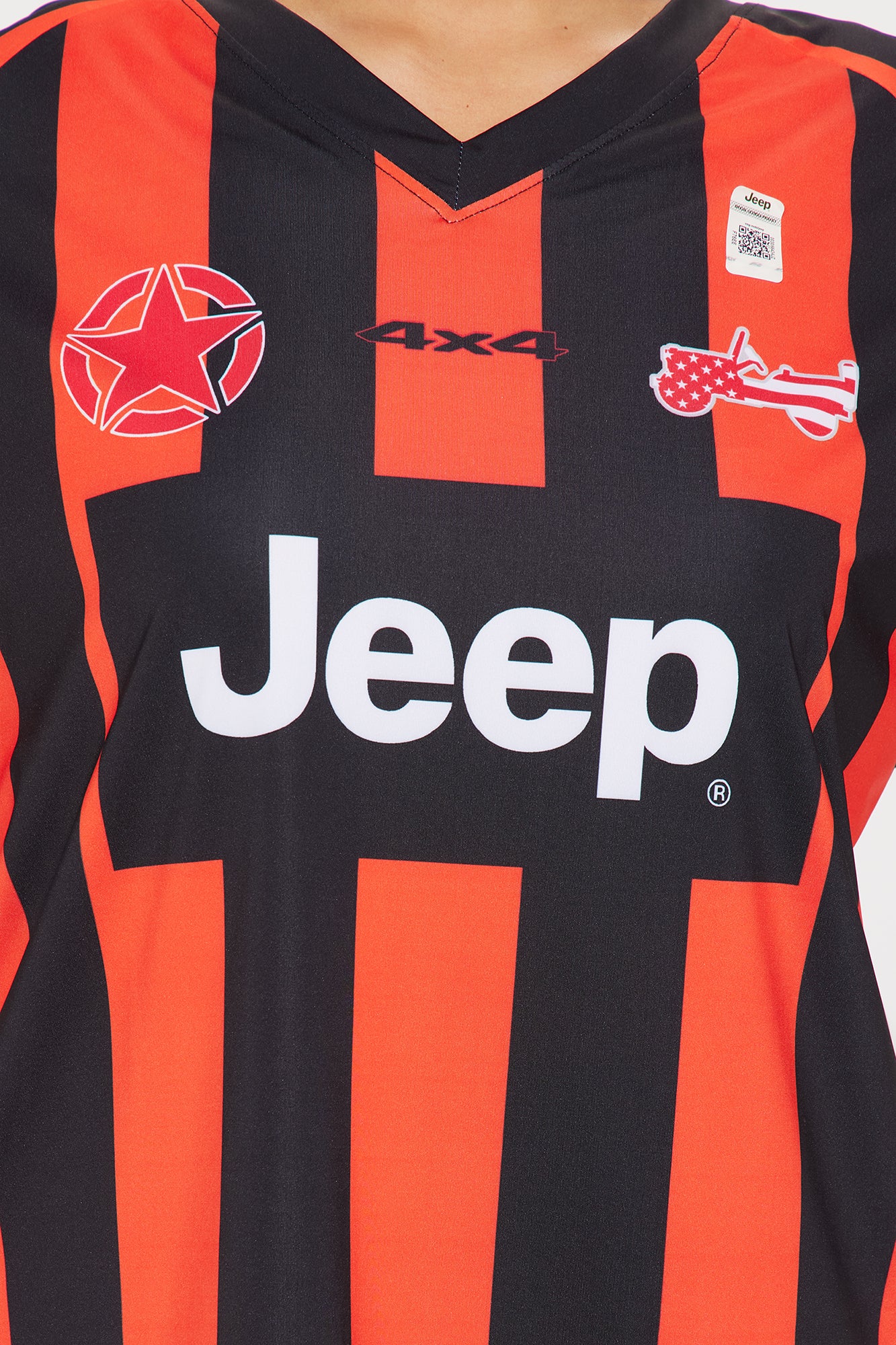 Jeep Wrangler Striped Jersey Tee - Red/Black - Image 7