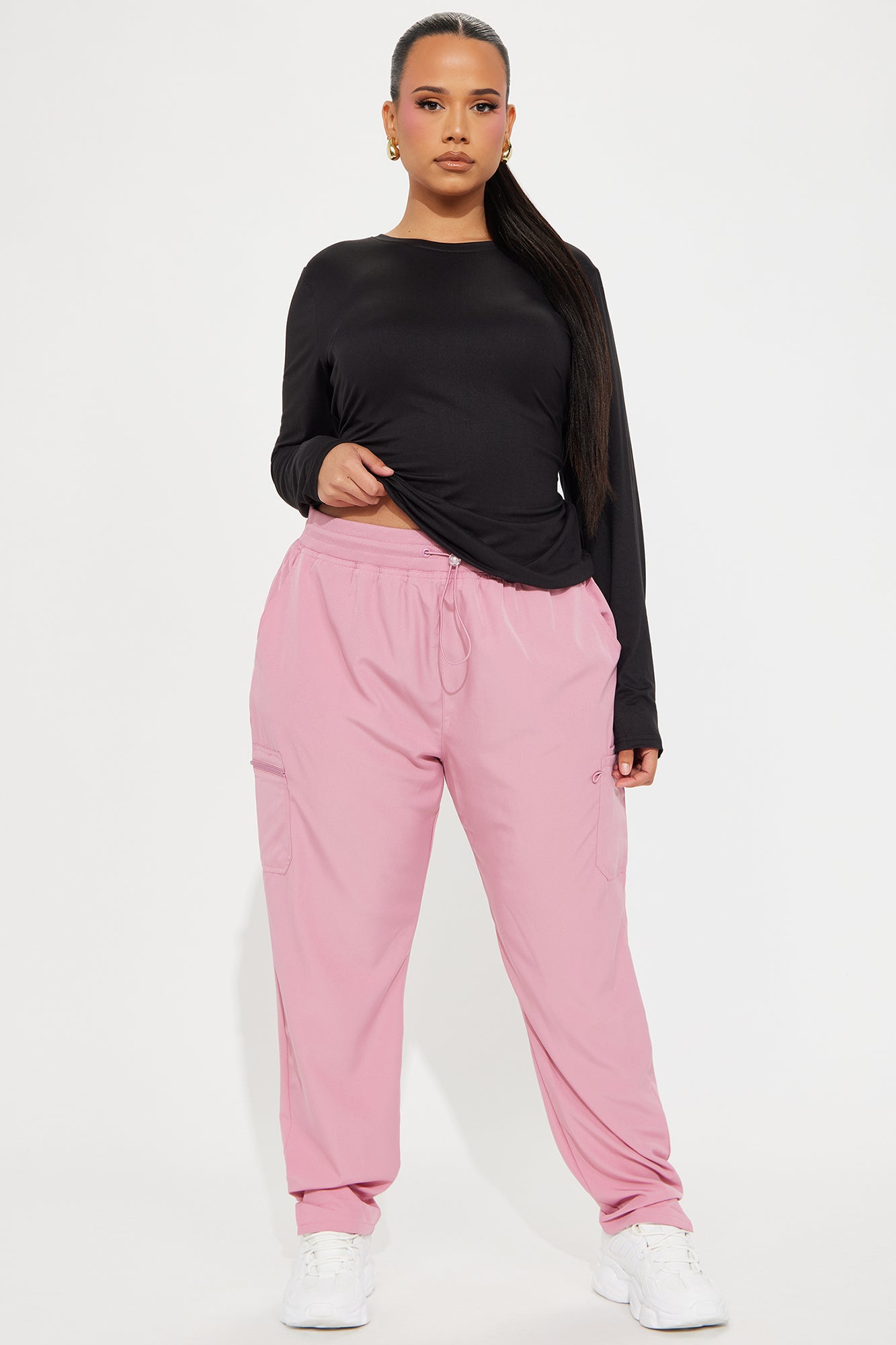 On The Clock Stretch Tapered Uniform Scrub Pants - Mauve - Image 4