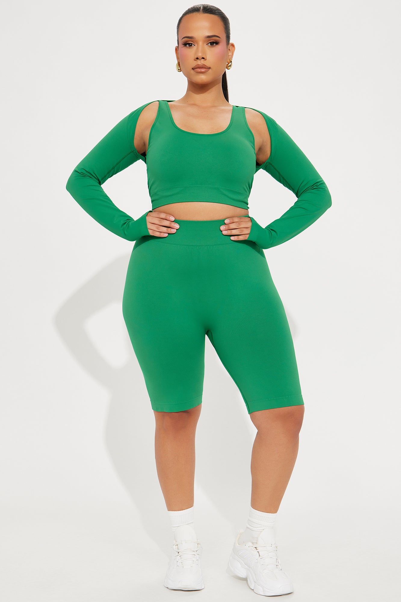 Odessa Bolero 3 Piece Seamless Active Set - Kelly Green - Image 4